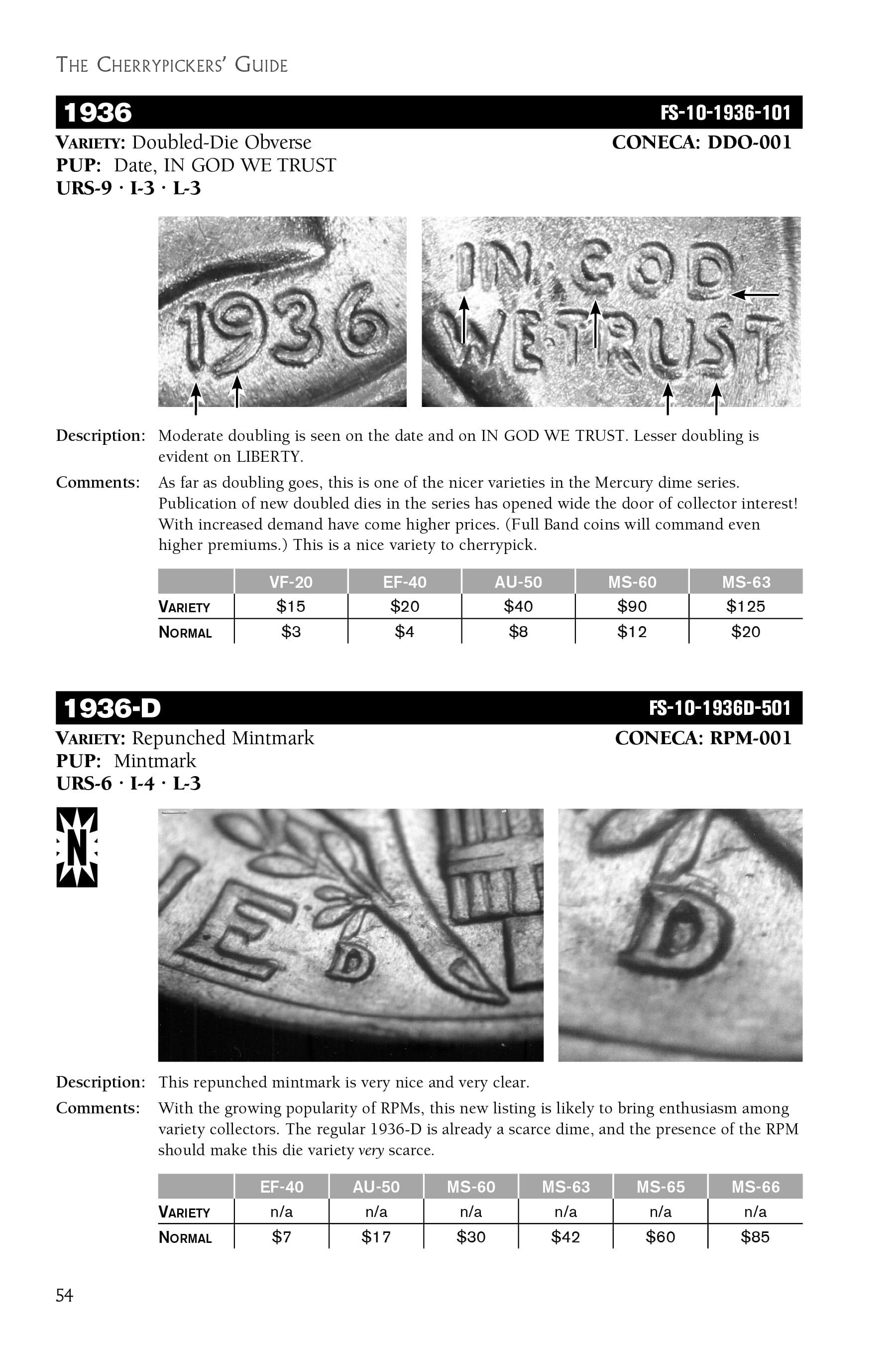 Cherrypickers’ Guide To Rare Die Varieties of United States Coins Volume 2 – Half Dimes through Quarters