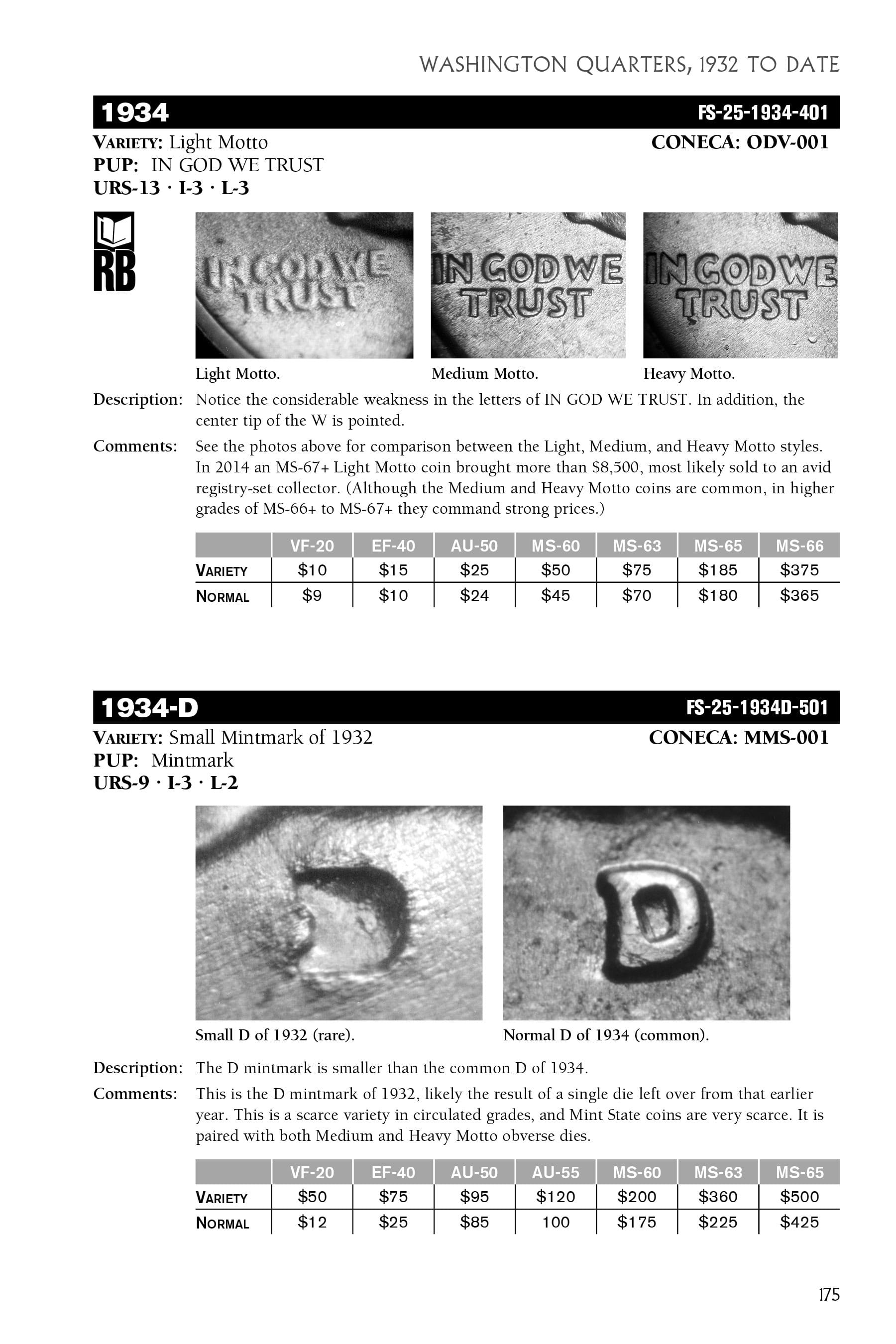 Cherrypickers’ Guide To Rare Die Varieties of United States Coins Volume 2 – Half Dimes through Quarters