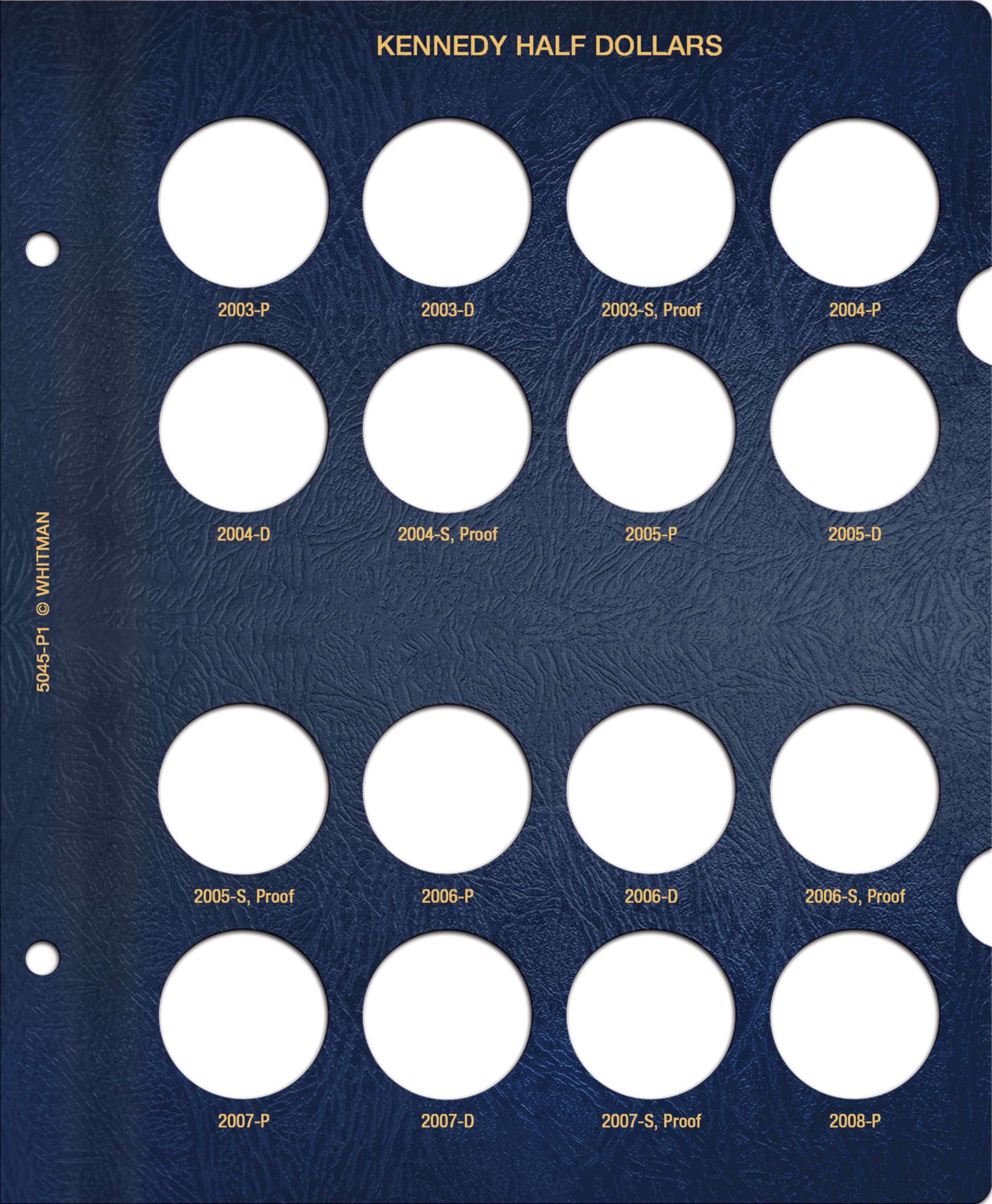 Whitman Classic® Coin Album – Kennedy Half Dollars Volume #2: Starting 2003 (P, D, & S Mints)