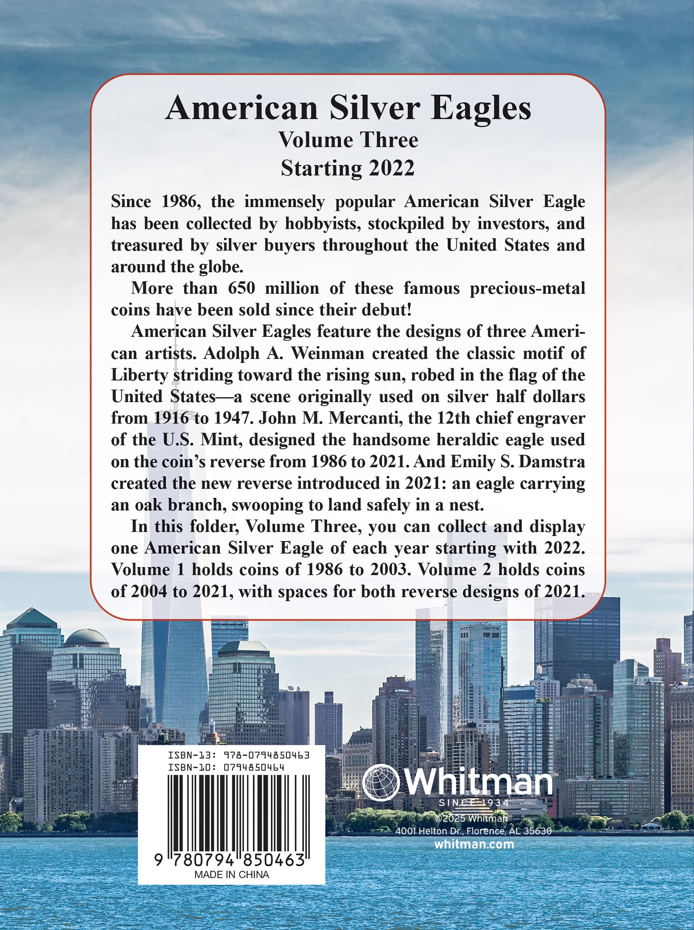 Official Whitman® Coin Folder – American Silver Eagles Volume #3: Starting 2022