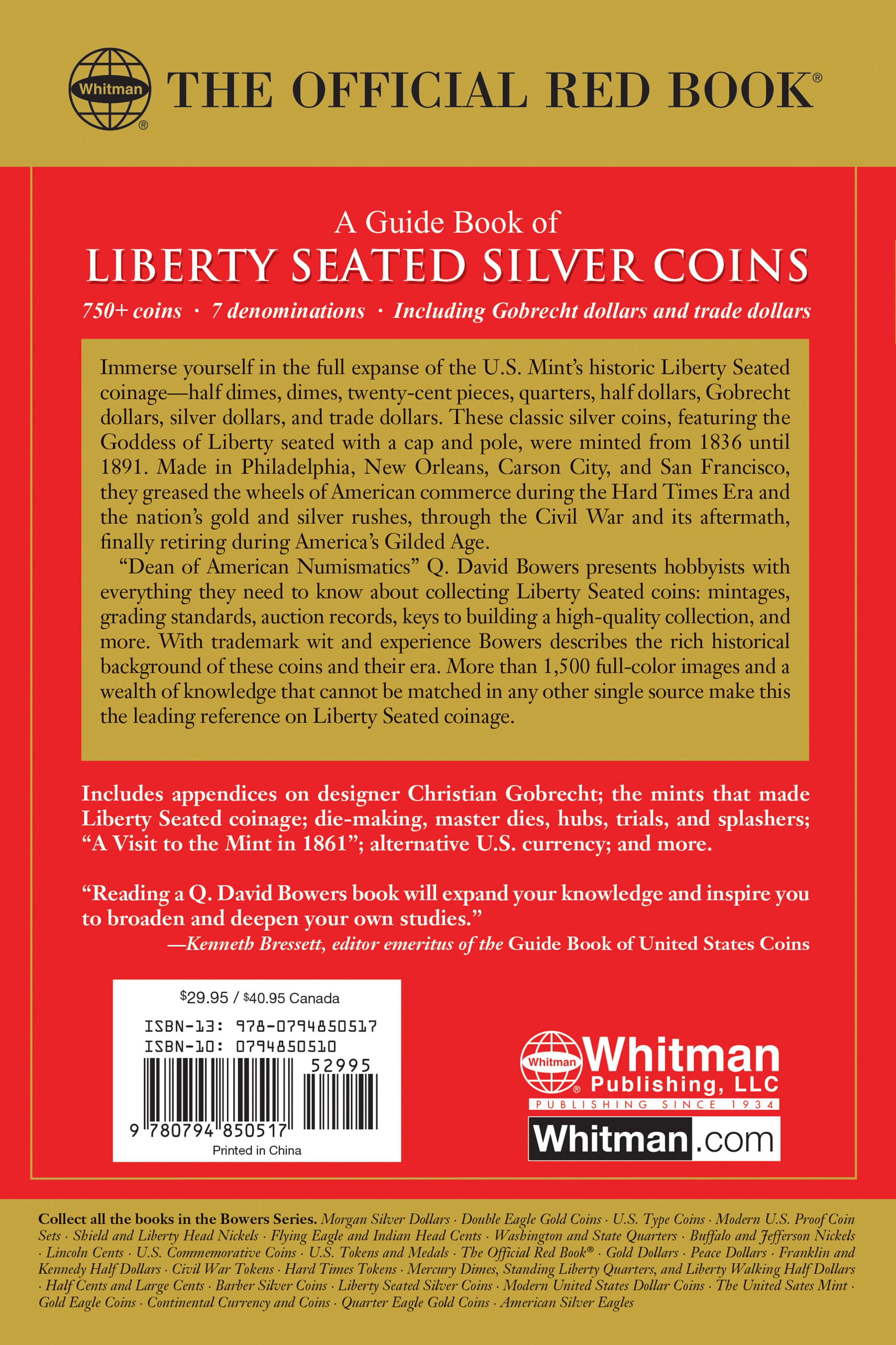Red Book Series #21: A Guide Book of Liberty Seated Silver Coins – History, Values, Collecting