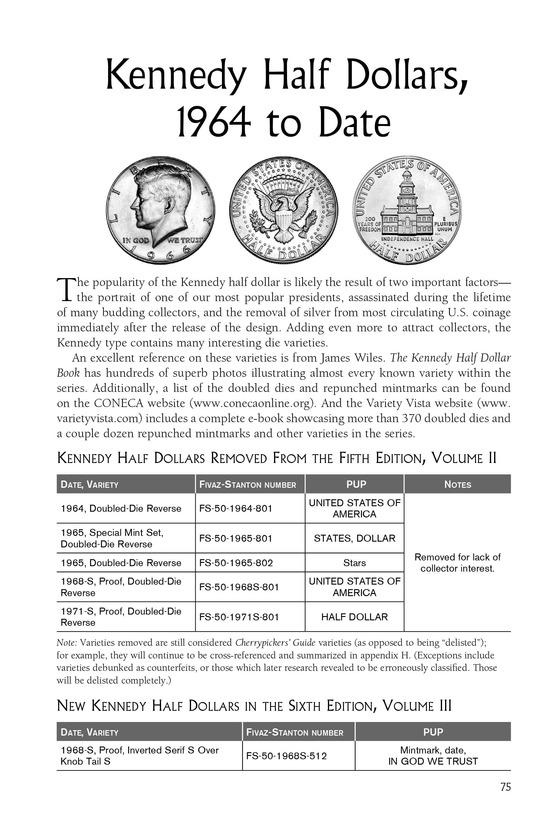 Cherrypickers’ Guide to Rare Die Varieties of United States Coins, Volume 3 – Half Dollars through Bullion