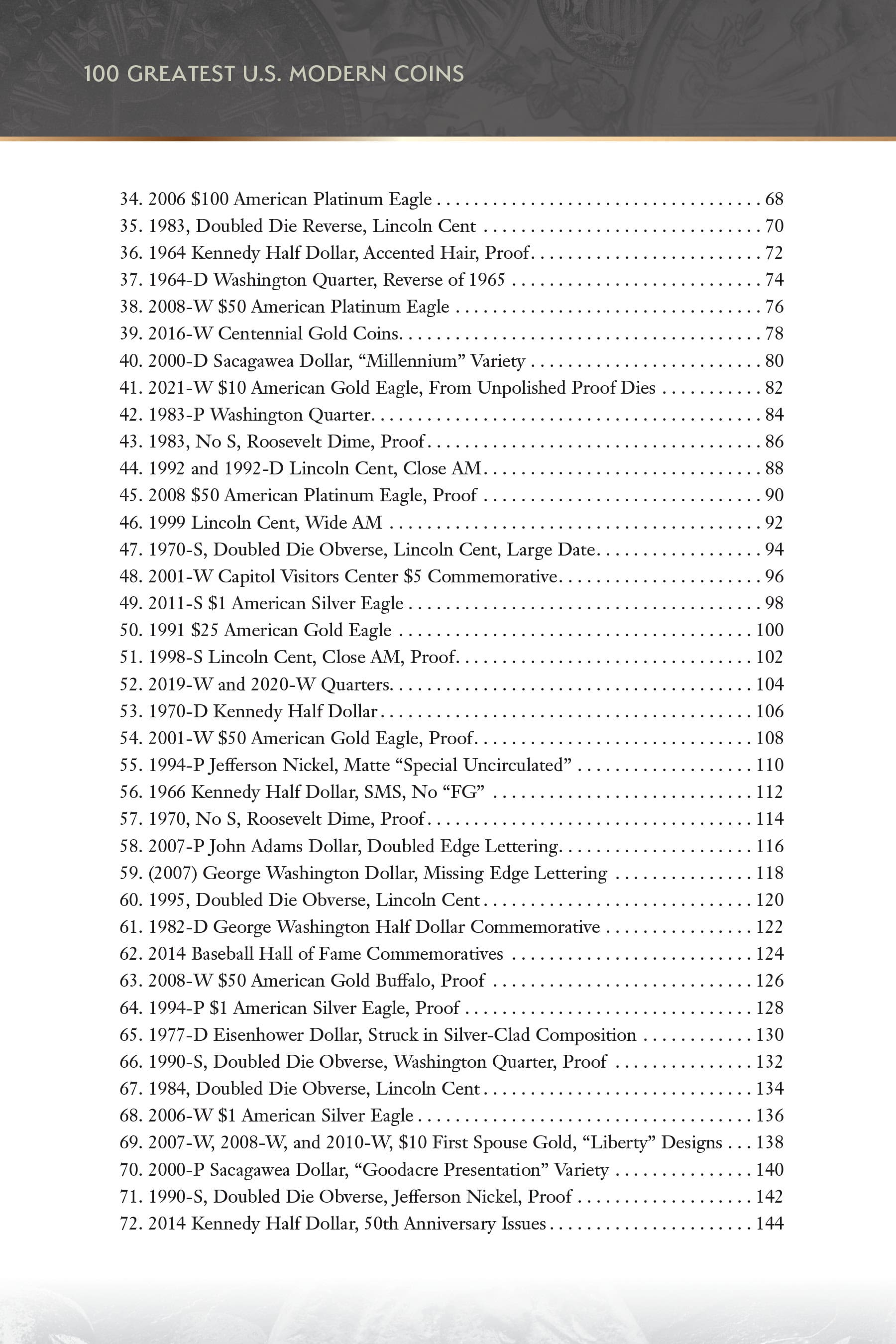 100 Greatest Series: 100 Greatest United States Modern Coins