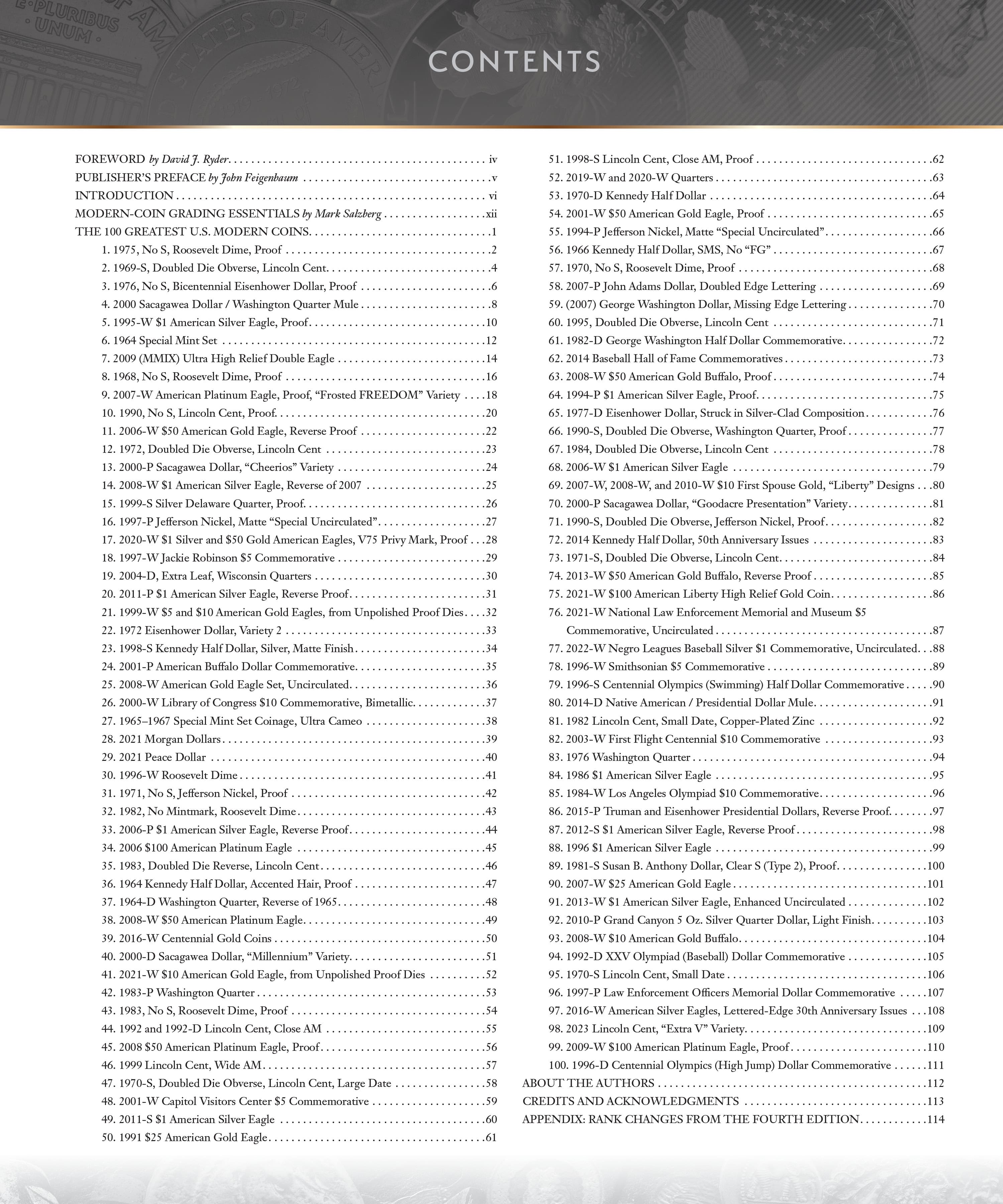 100 Greatest Series: 100 Greatest United States Modern Coins