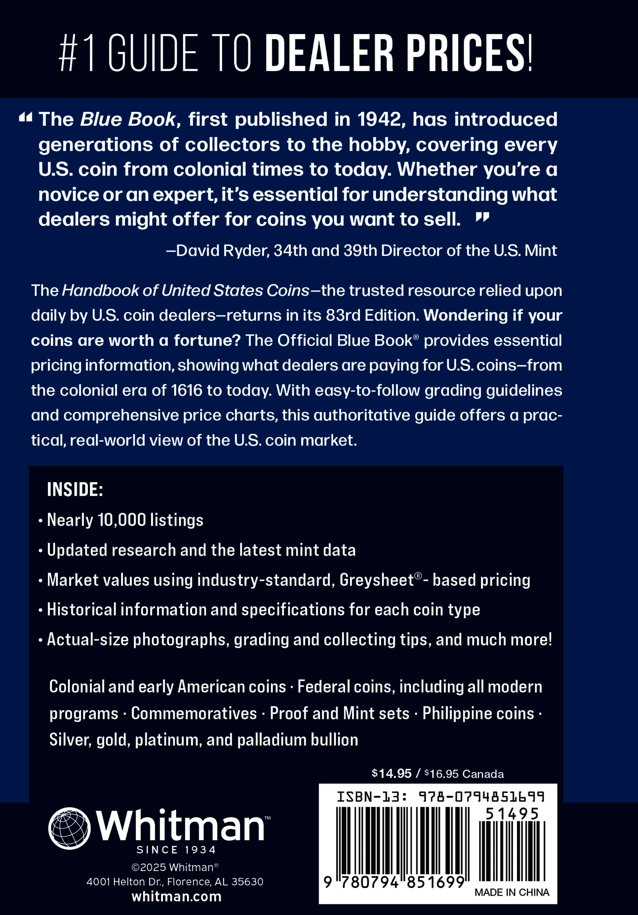 The Official Blue Book®: A Handbook of United States Coins, 2026