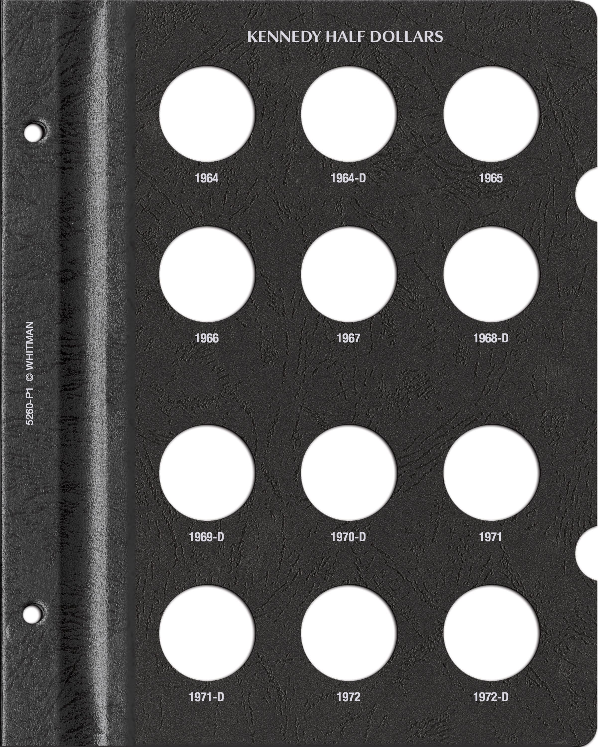Whitman Prestige Coin Album – Kennedy Half Dollars: 1964-1996 Date & Mintmark Set