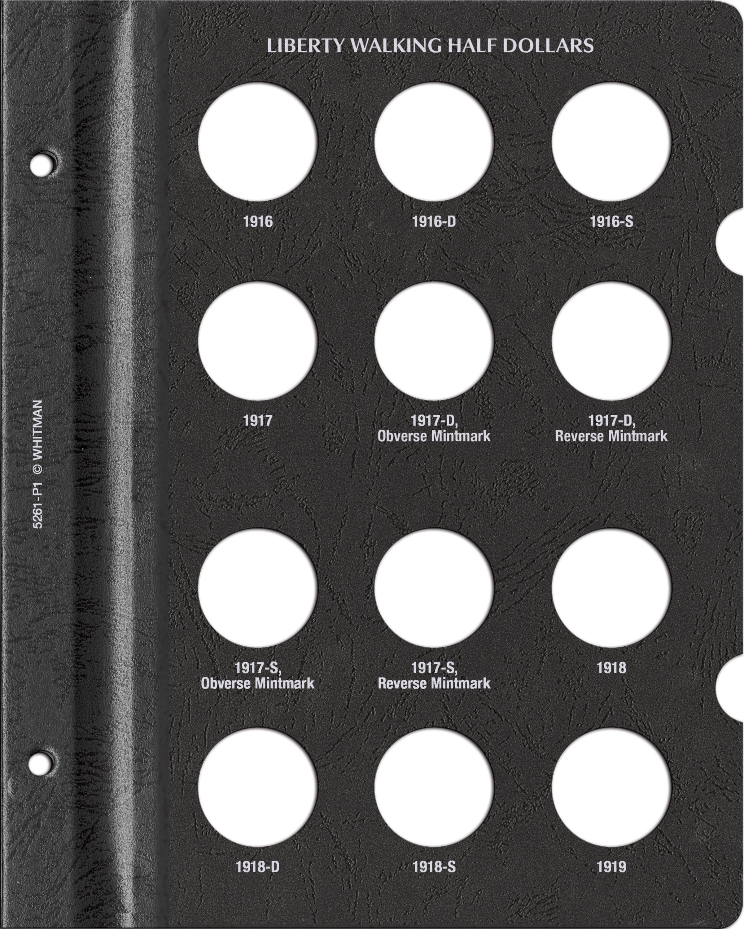 Whitman Prestige Coin Album – Liberty Walking Half Dollars 1916-1947 Date & Mintmark Set