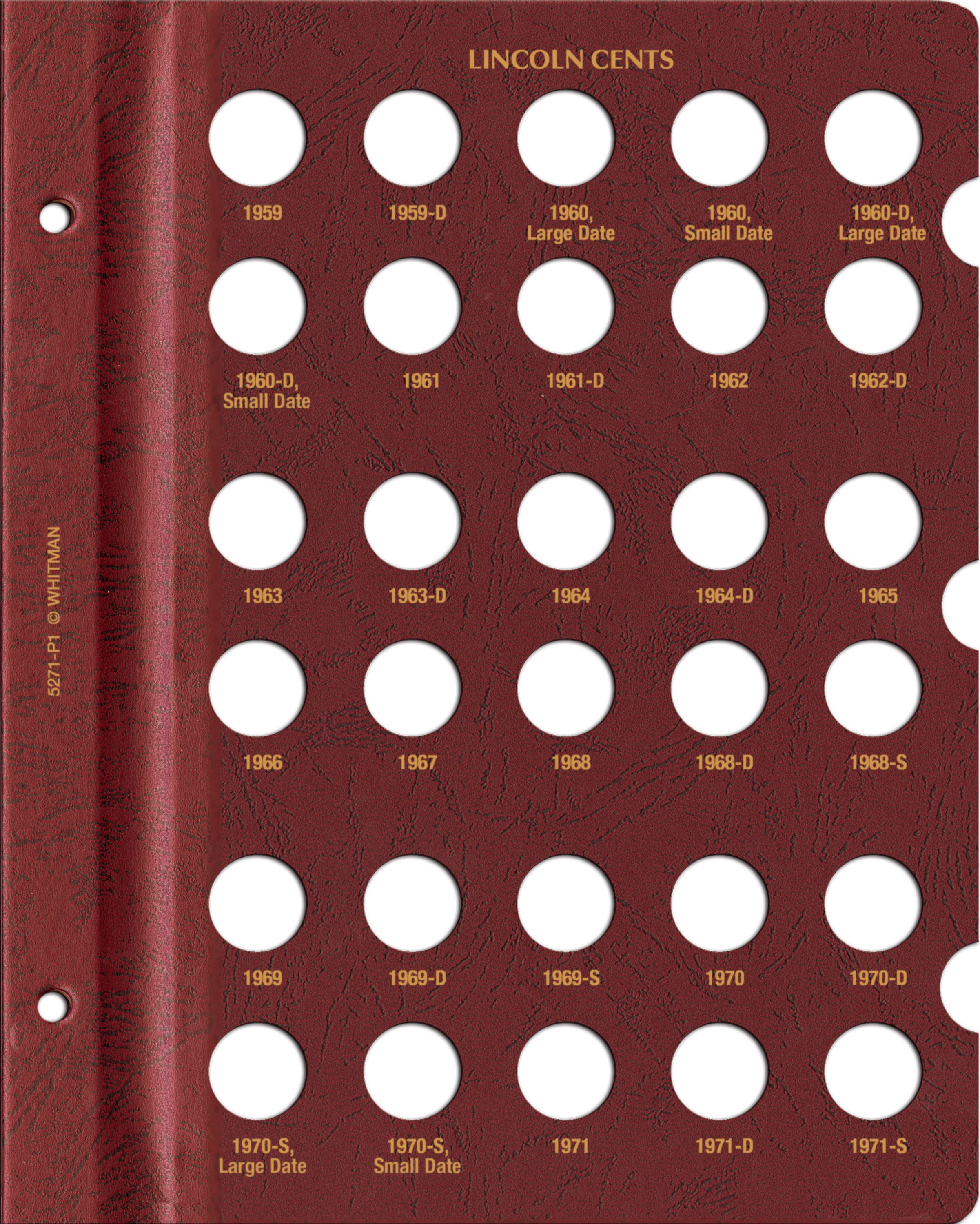 Whitman Prestige™ Coin Album – Lincoln Cents: 1959-2008 Date & Mintmark Set