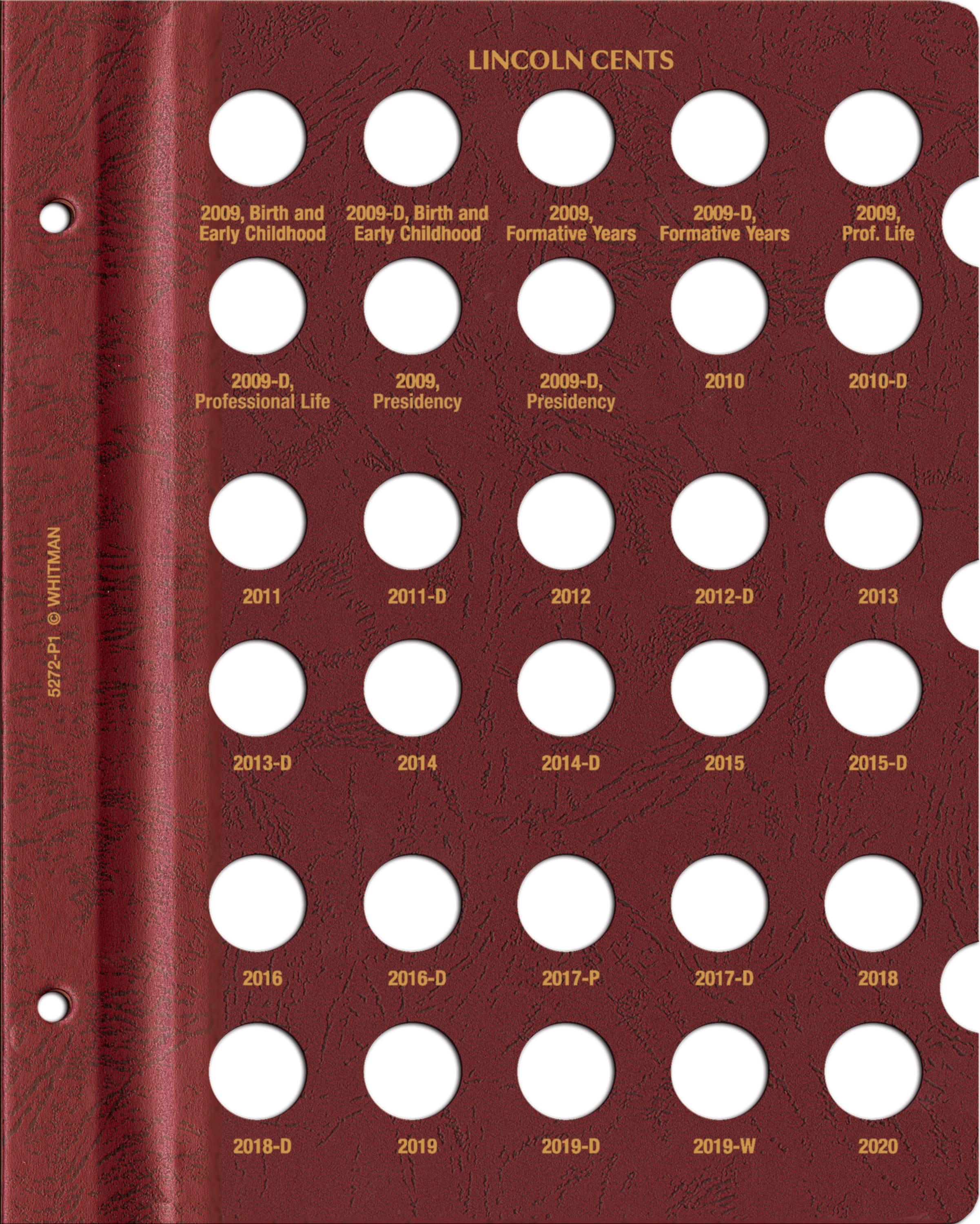 Whitman Prestige Coin Album – Lincoln Cents: Starting 2009 Date & Mintmark Set