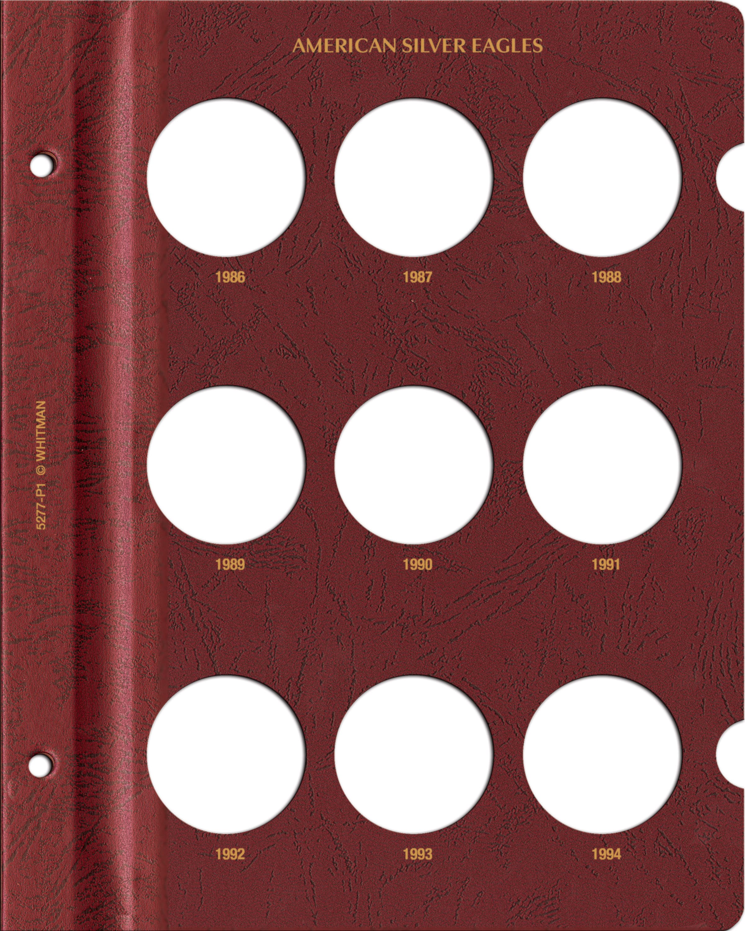 Whitman Prestige Coin Album – American Silver Eagles: 1986-2021 Date Set