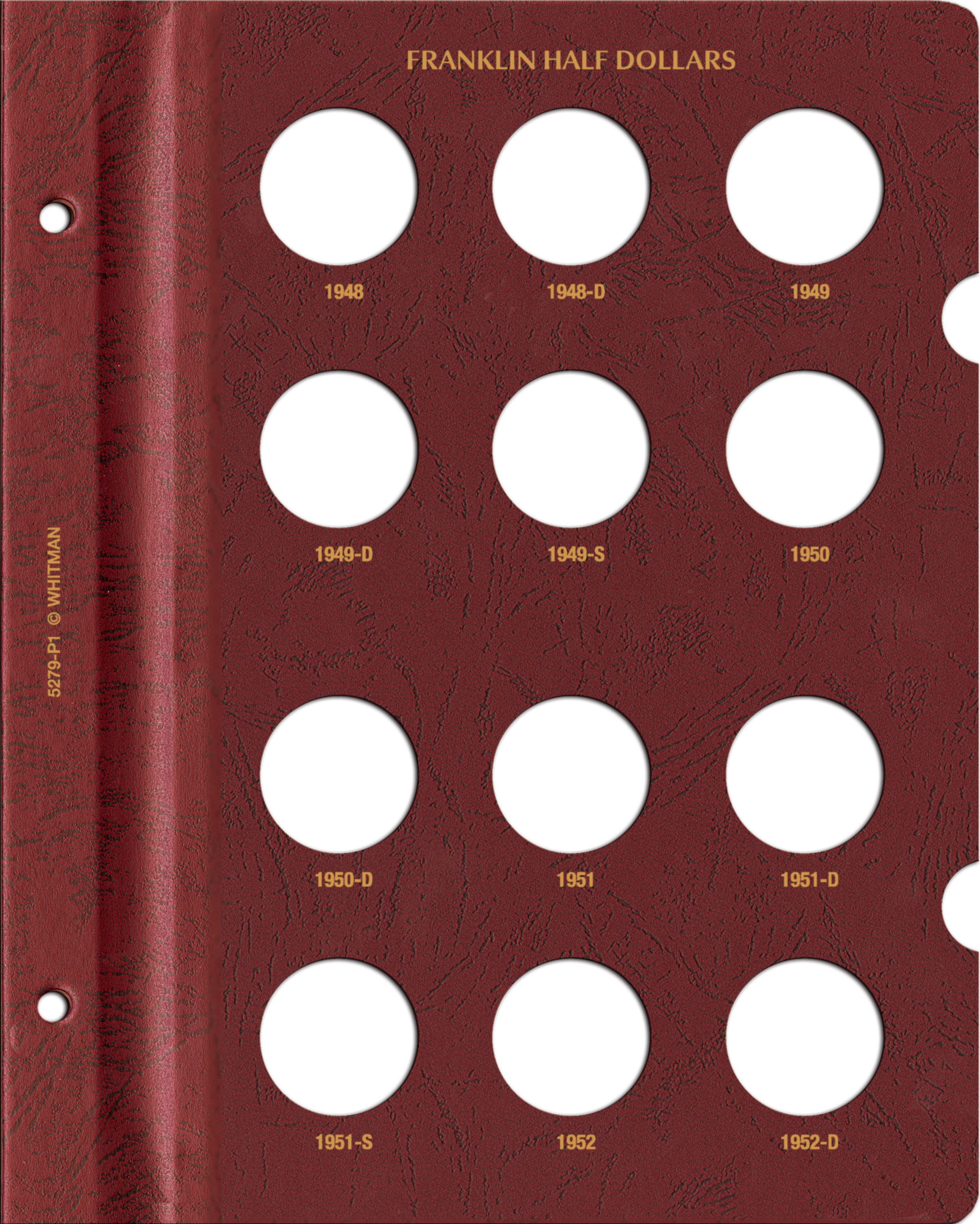 Whitman Prestige Coin Album – Franklin Half Dollars: 1948-1963 Date & Mintmark Set