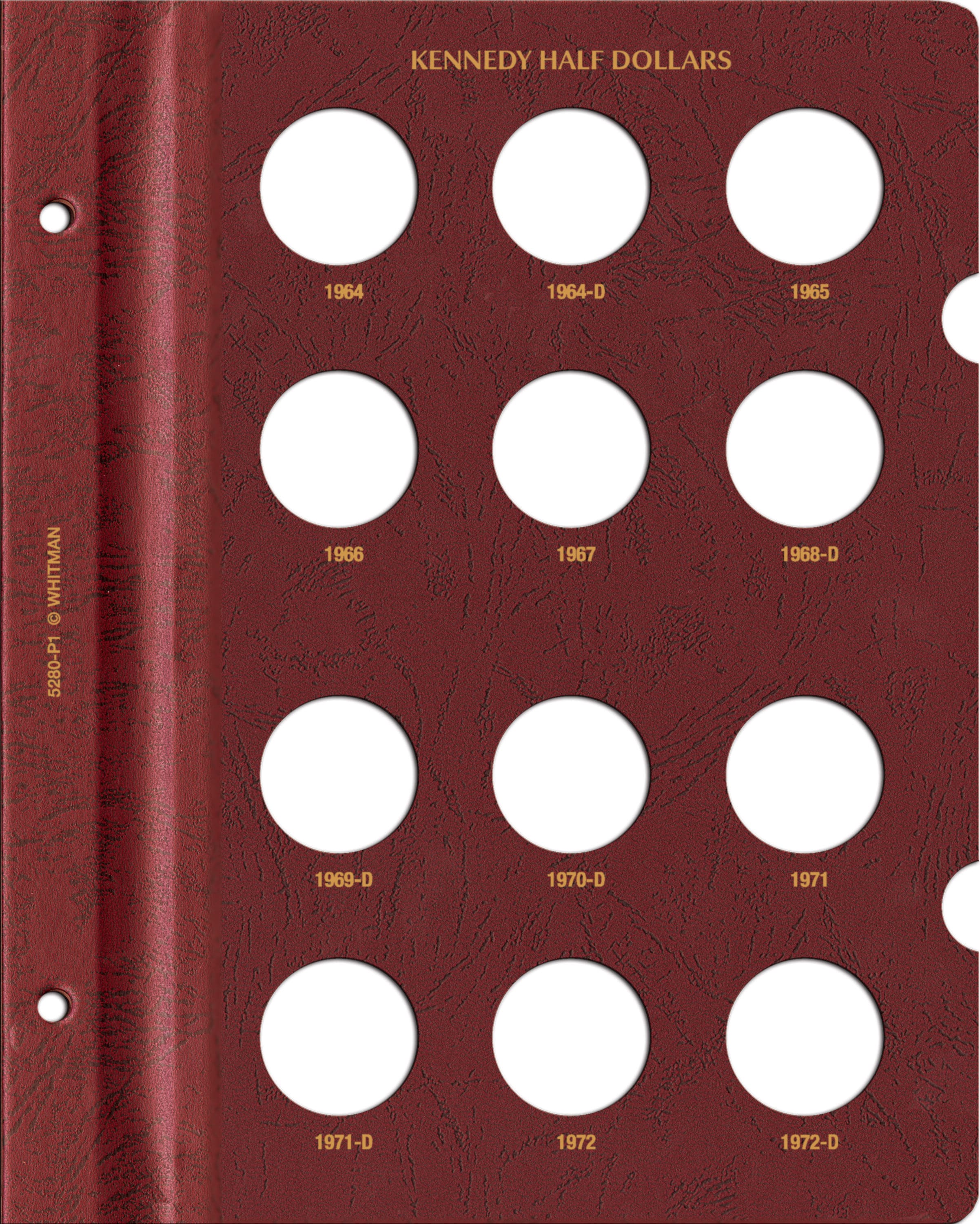 Whitman Prestige Coin Album – Kennedy Half Dollars: 1964-1996 Date & Mintmark Set