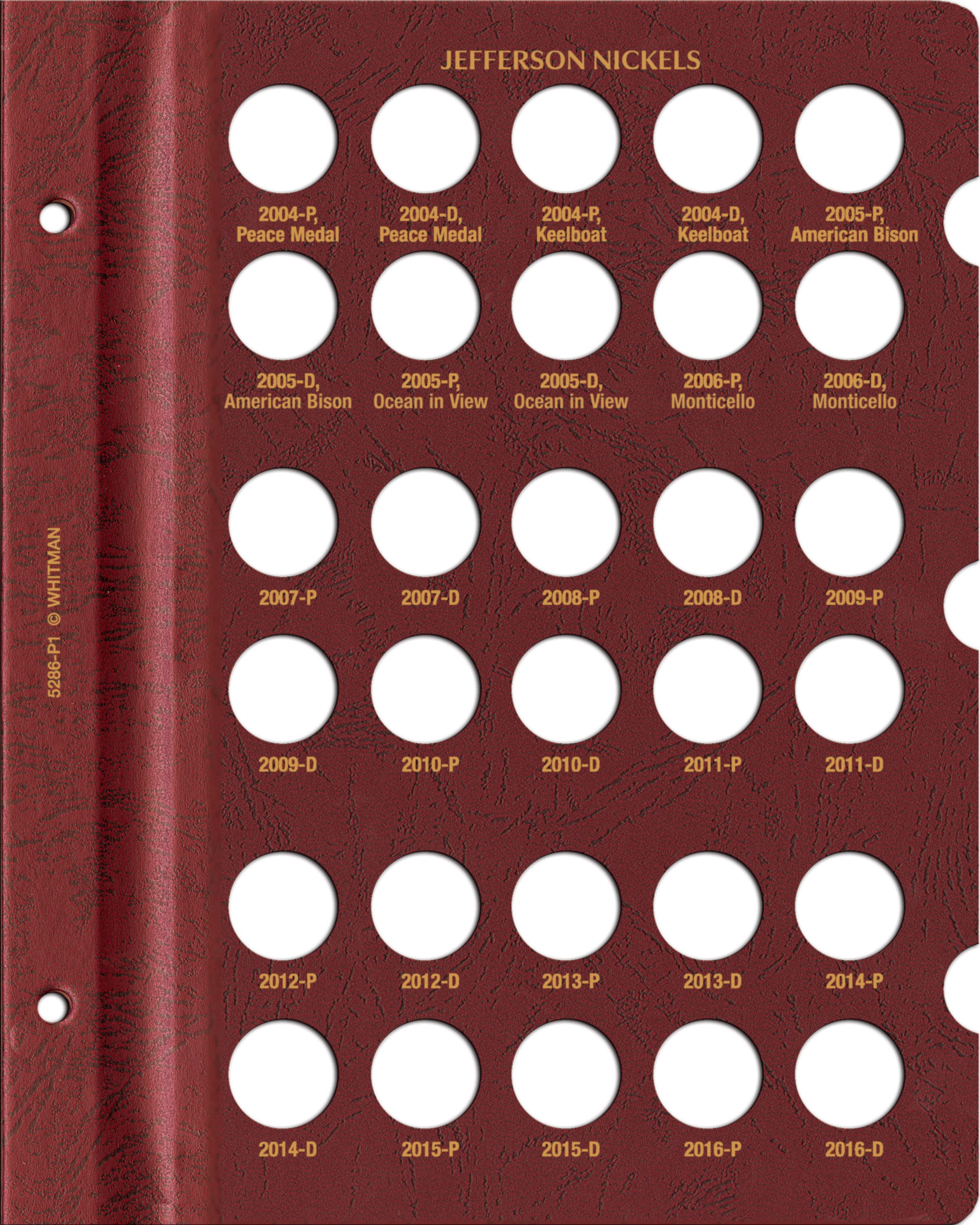 Whitman Prestige Coin Album – Jefferson Nickels: Starting 2004 Date & Mintmark Set