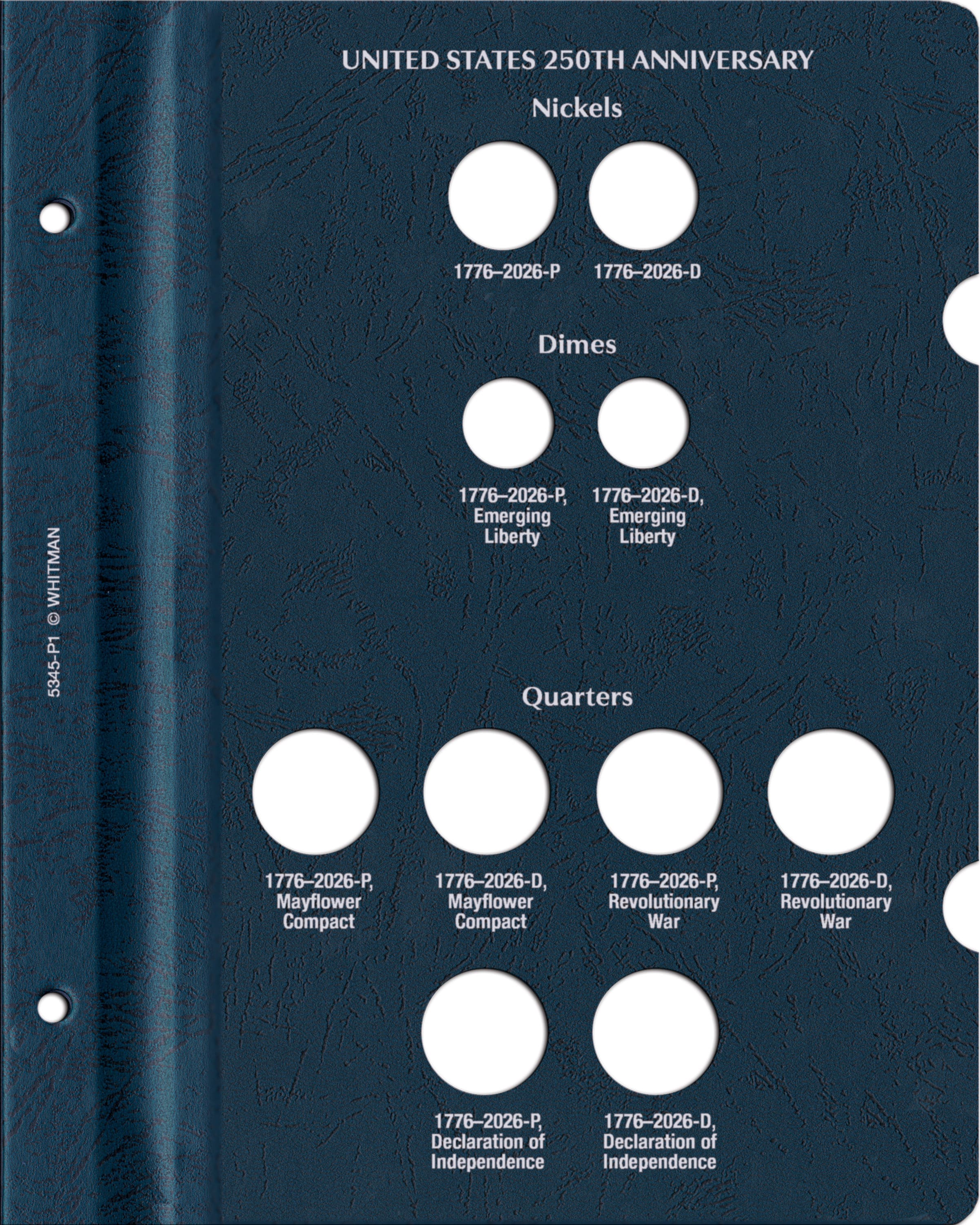 Whitman Prestige™ Coin Album – United States 250th Anniversary Collection: 2026 Date & Mintmark Set