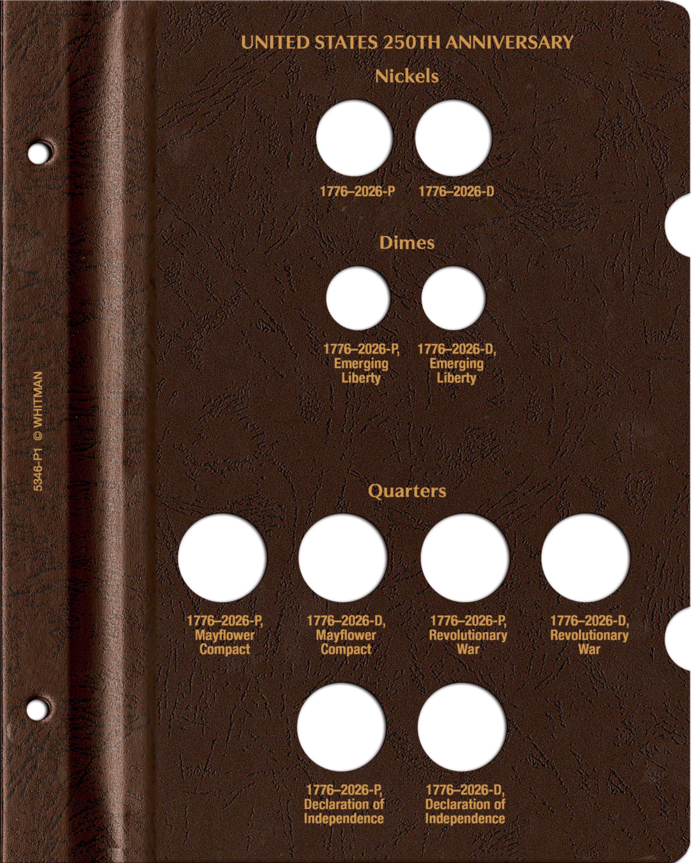 Whitman Prestige™ Coin Album – United States 250th Anniversary Collection: 2026 Date & Mintmark Set