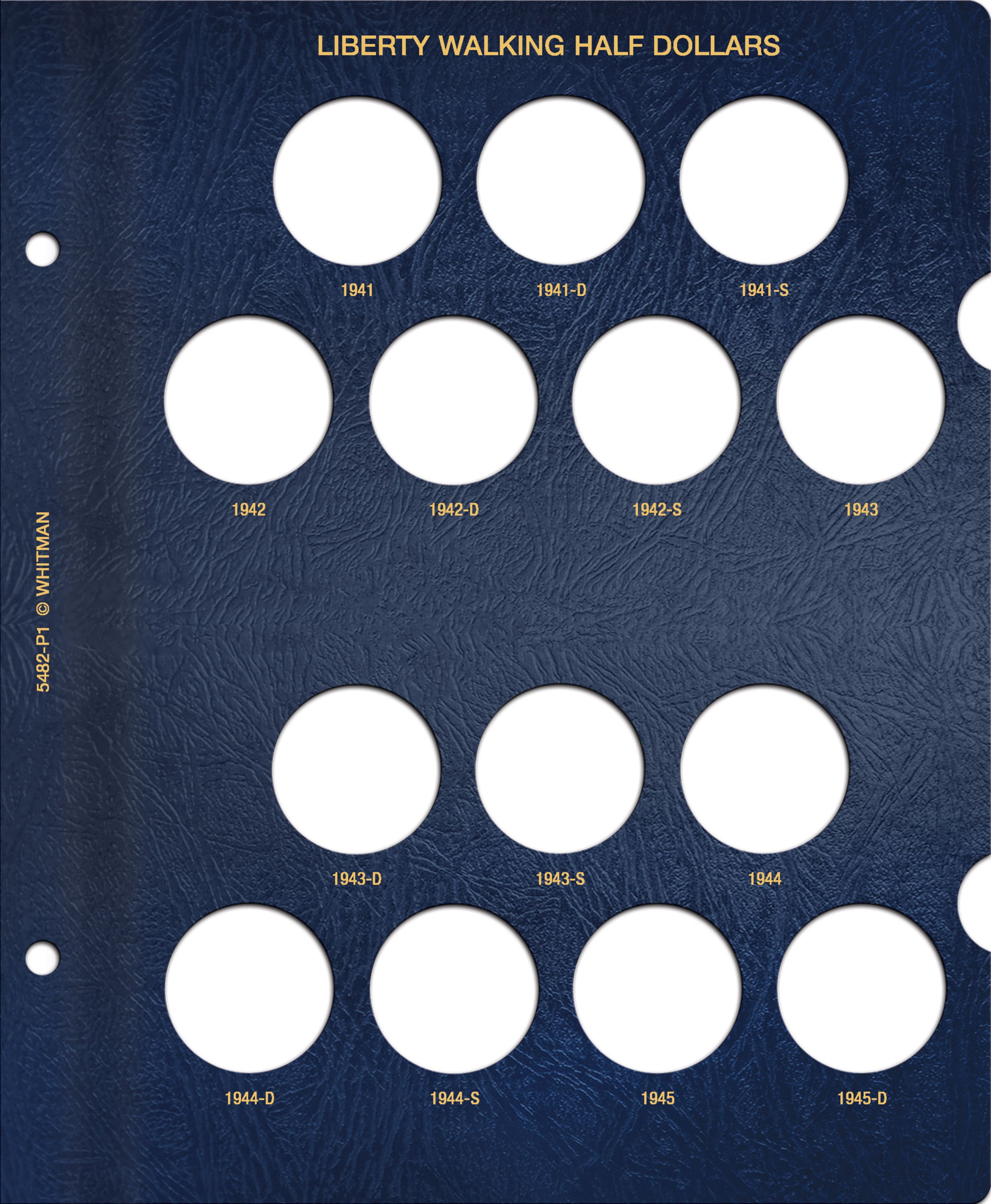 Whitman Classic® Coin Album – Liberty Walking Half Dollars: 1941-1947 (P, D, & S Mints)