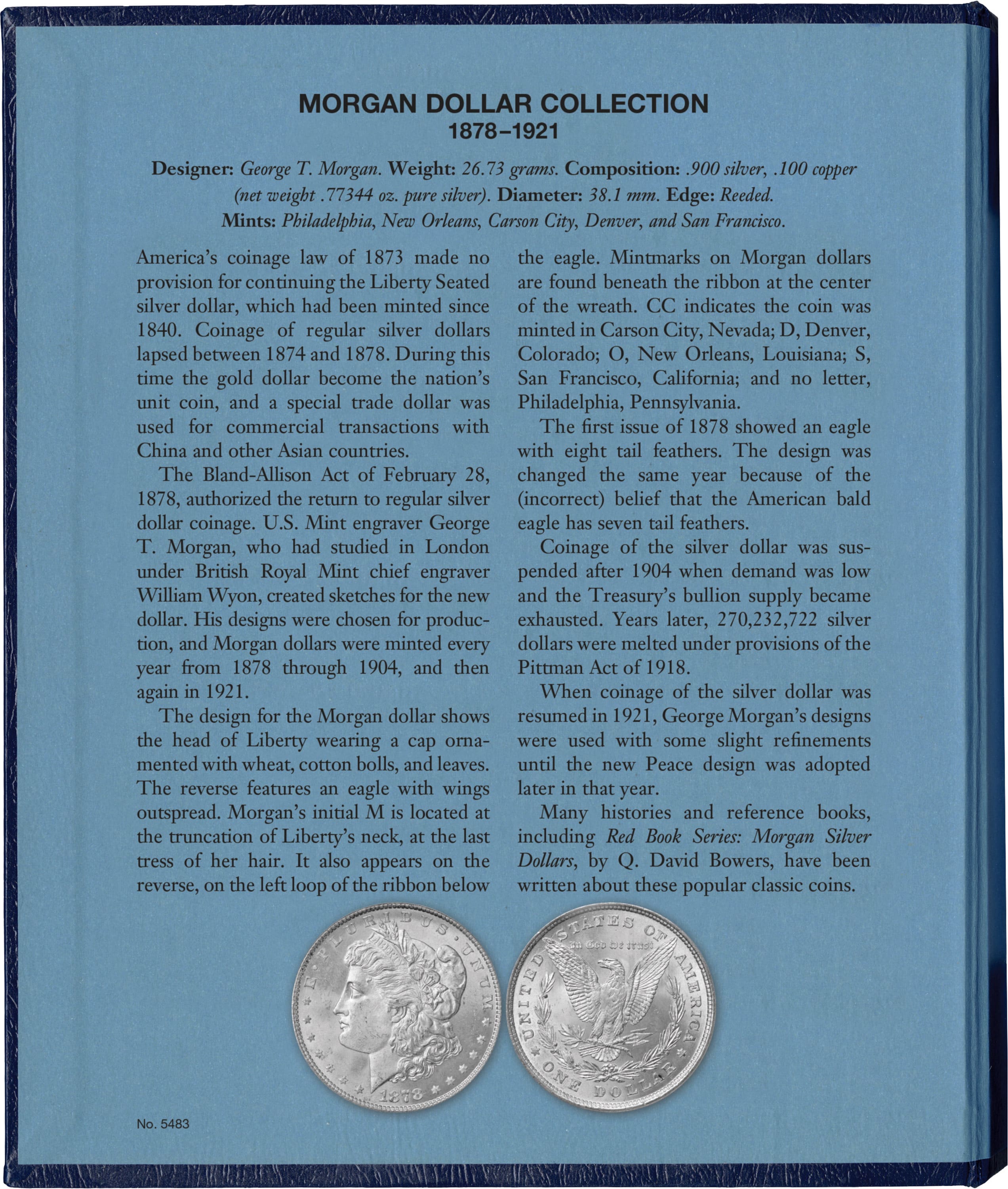 Whitman Classic® Coin Album – Morgan Dollars: 1878-1921 (Single Mint)