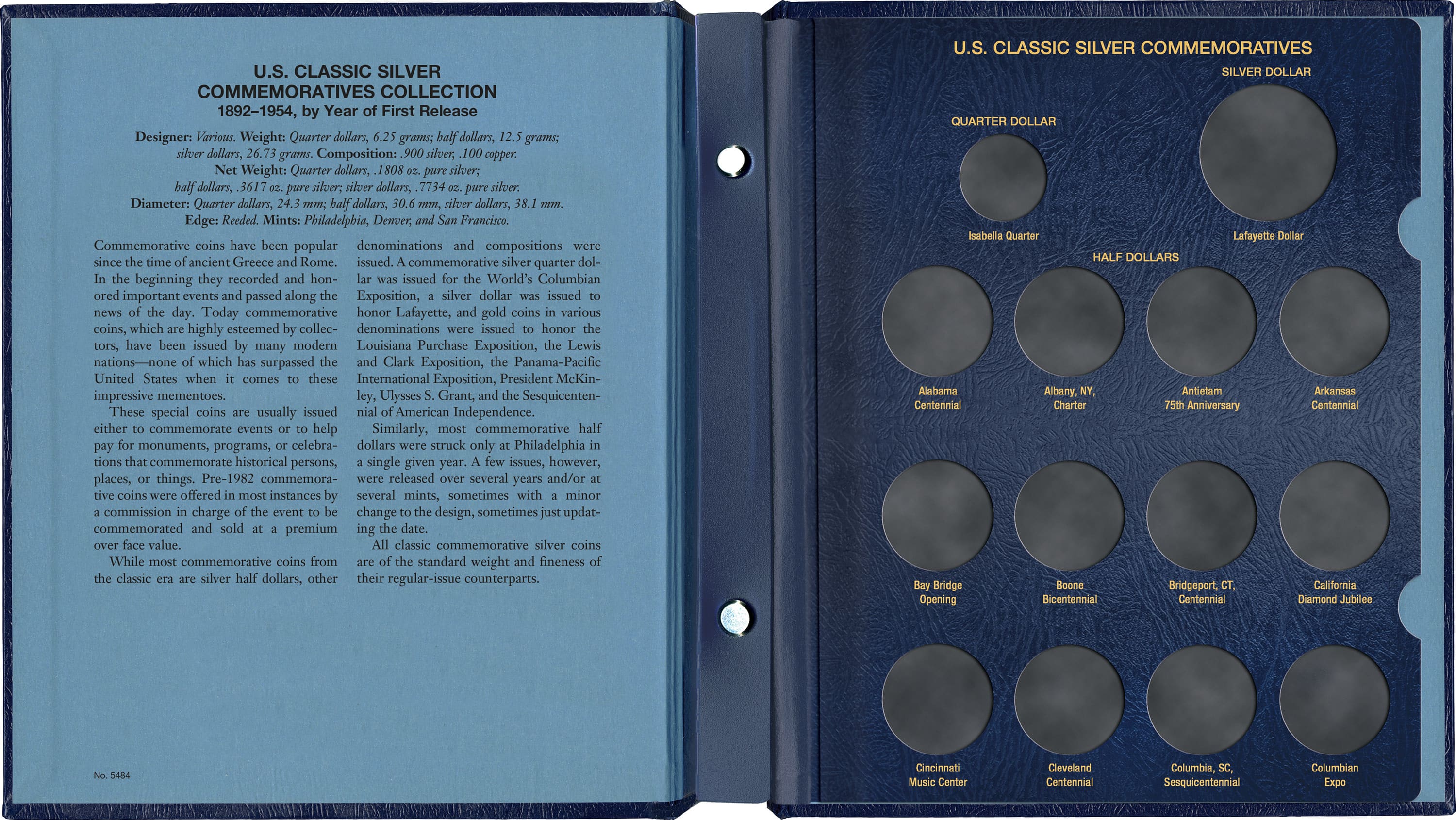 Whitman Classic® Coin Album – U.S. Classic Silver Commemoratives: 1892-1954