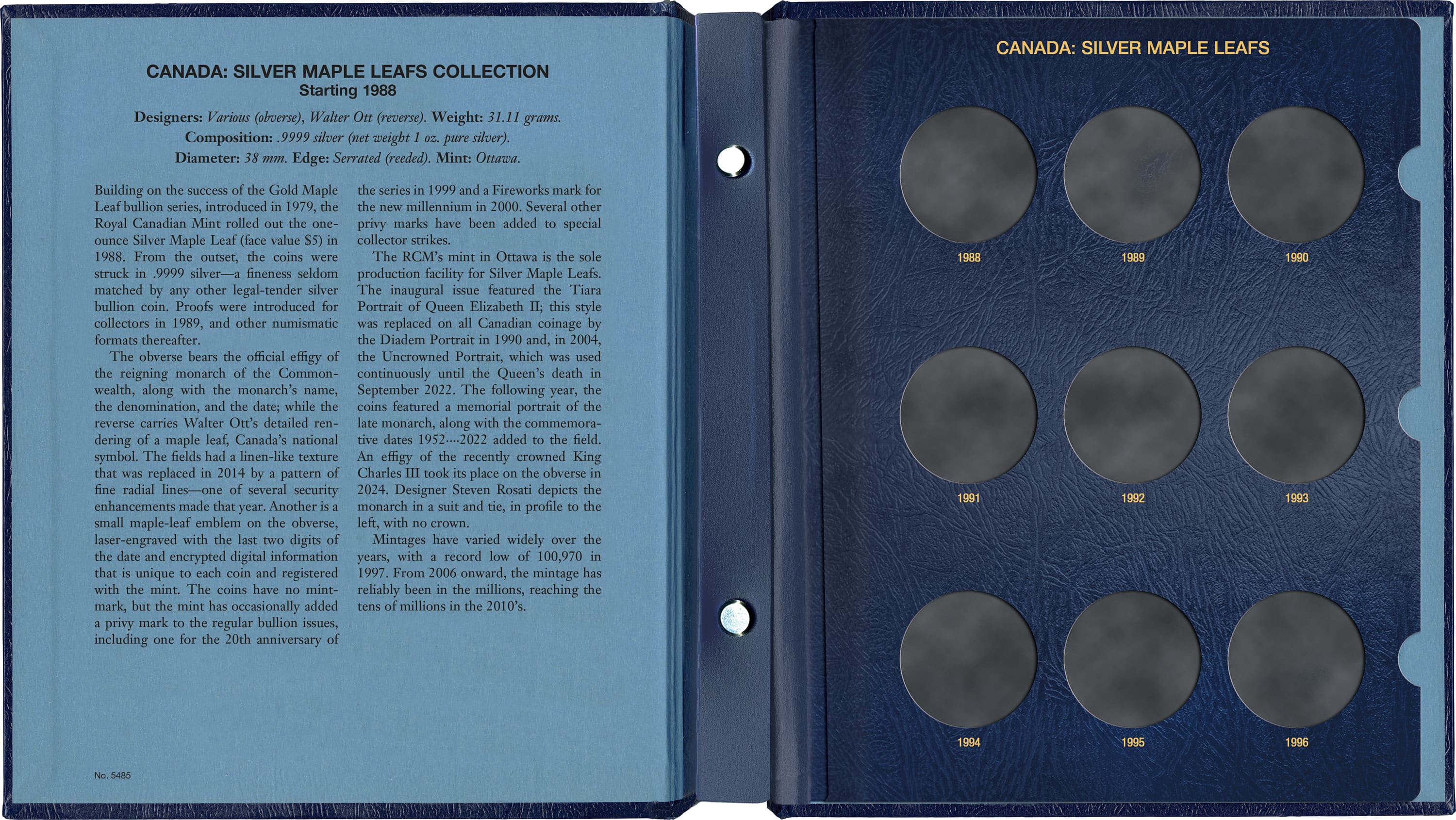 Whitman Classic® Coin Album – Canada Silver Maple Leafs: Starting 1988