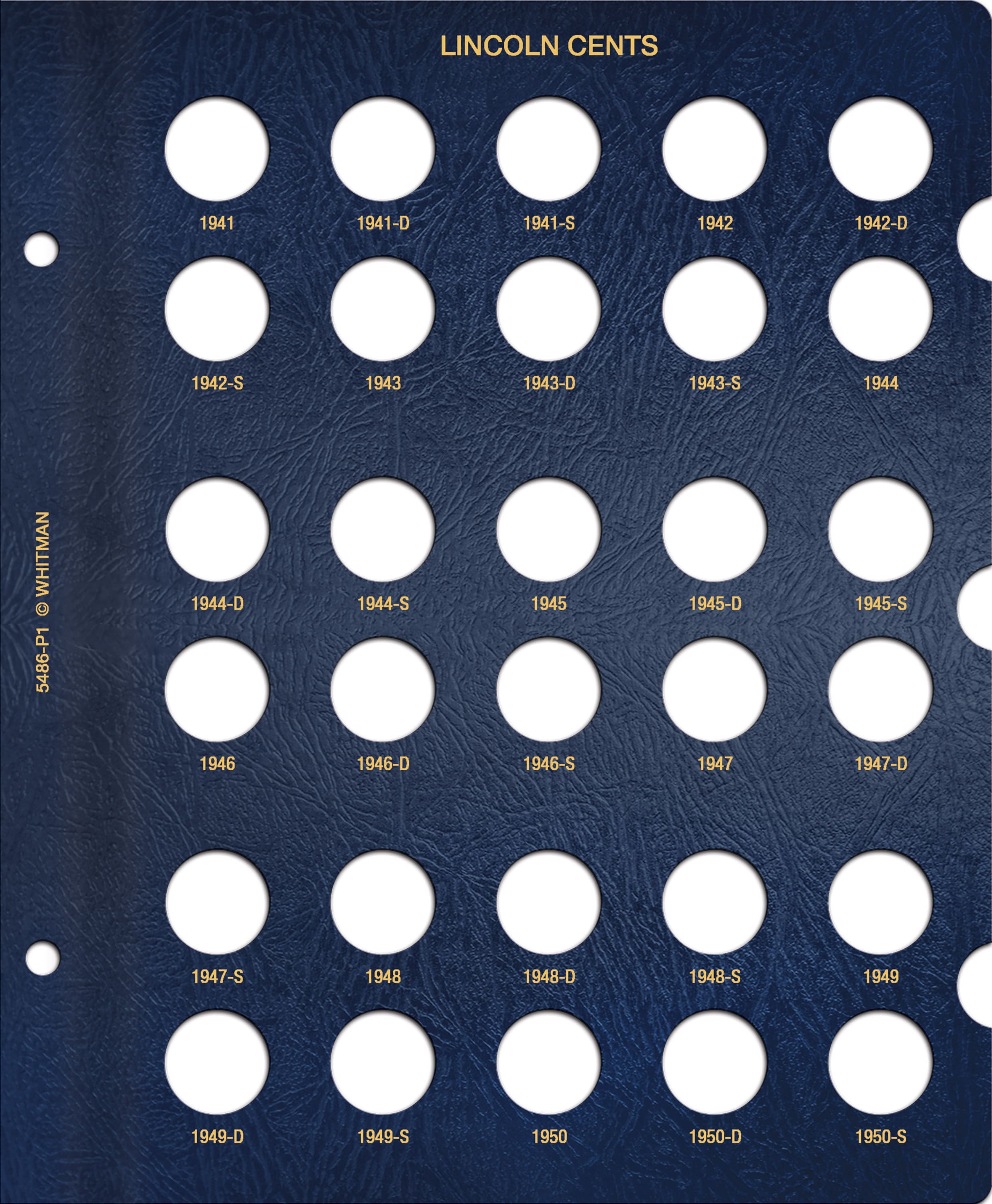 Whitman Classic® Coin Album – Lincoln Cents: 1941-1958 (P, D, & S mints)