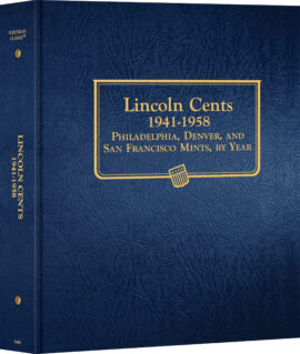 Whitman Classic® Coin Album – Lincoln Cents: 1941-1958 (P, D, & S mints) – Coin Album (Blue)