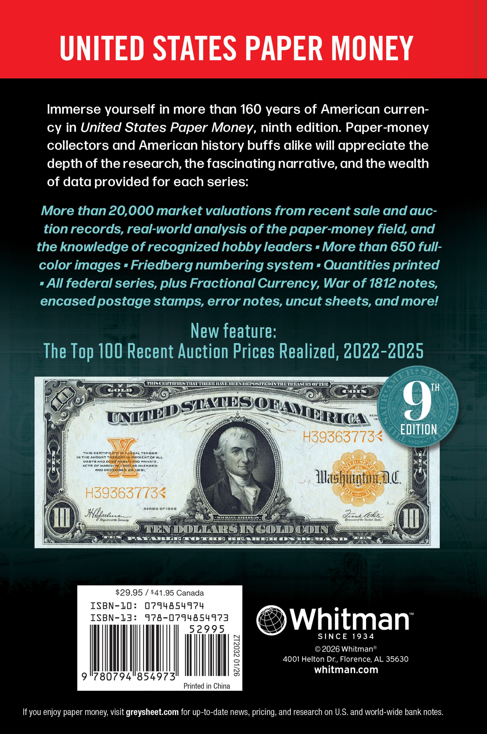 Red Book Series #29: United States Paper Money – History, Values, Collecting