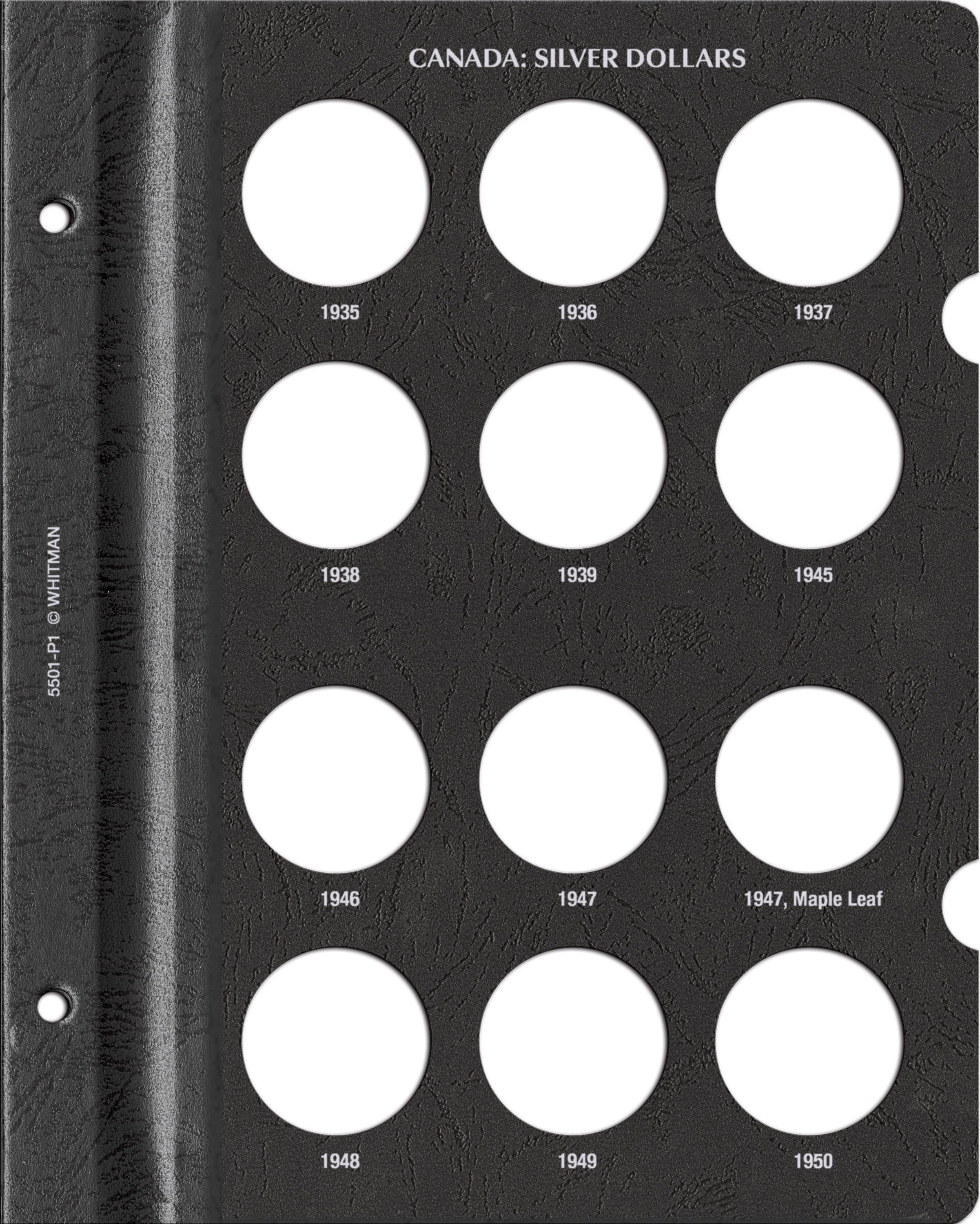 Whitman Prestige™ Coin Album – Canada Silver Dollars: 1935-1967 Date & Mintmark Set