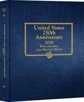Whitman Classic® Coin Album – United States 250th Anniversary: 2026 (P & D Mints) – Coin Album (Blue)