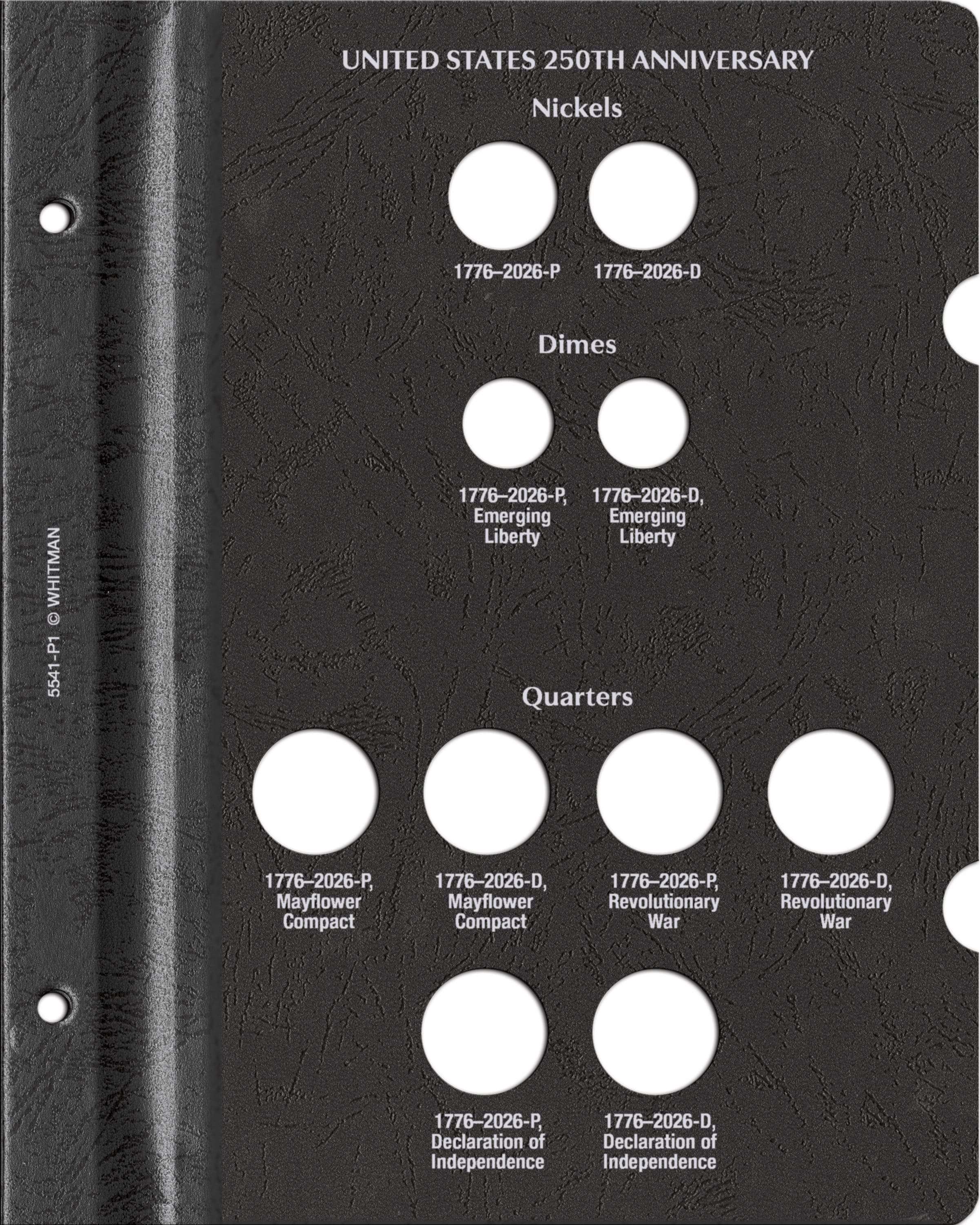 Whitman Prestige™ Coin Album – United States 250th Anniversary Collection: 2026 Date & Mintmark Set