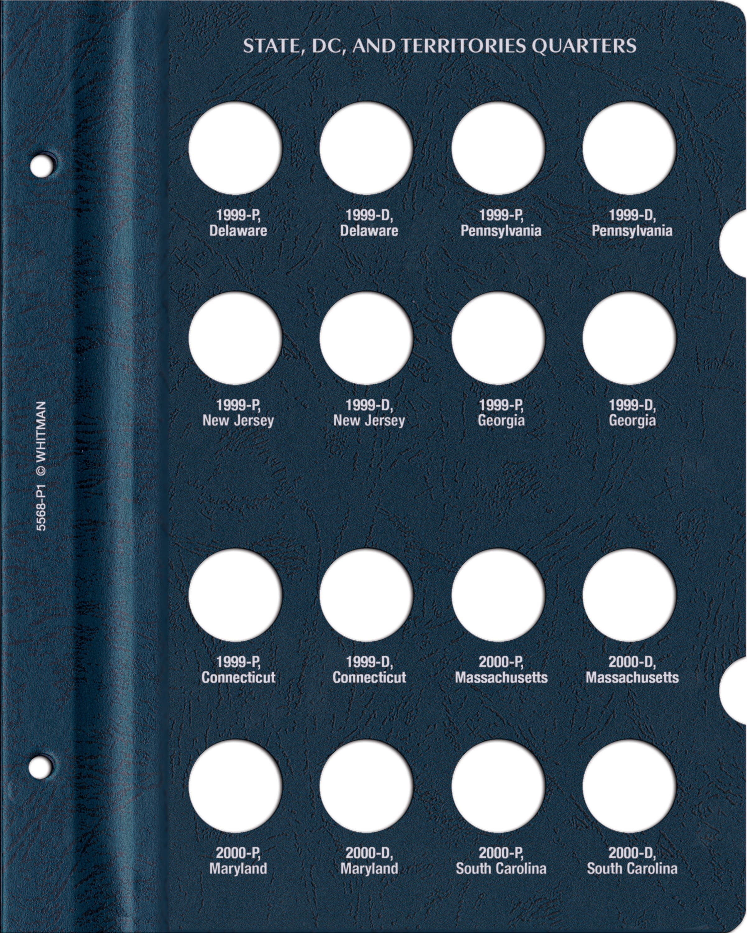 Whitman Prestige Coin Album – State, D.C., and Territories Quarters: 1999-2009 Date & Mintmark Set