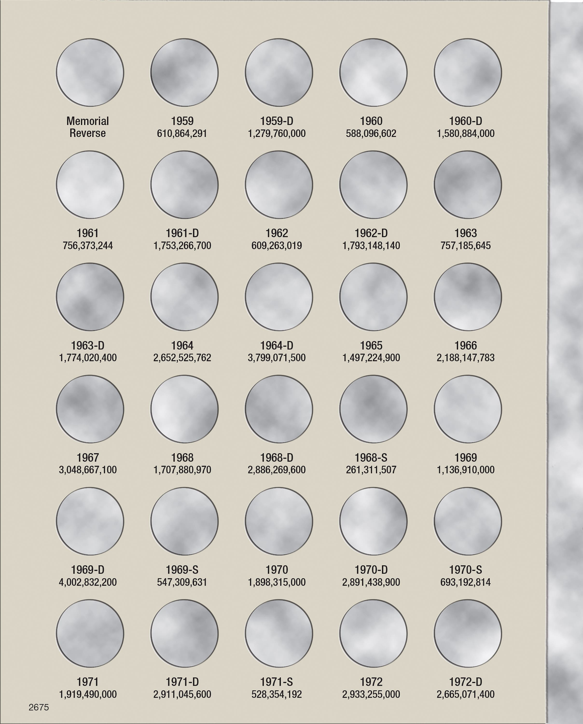 H.E. Harris® Coin Folder – Lincoln Memorial Cents Collection #1: 1959-1998