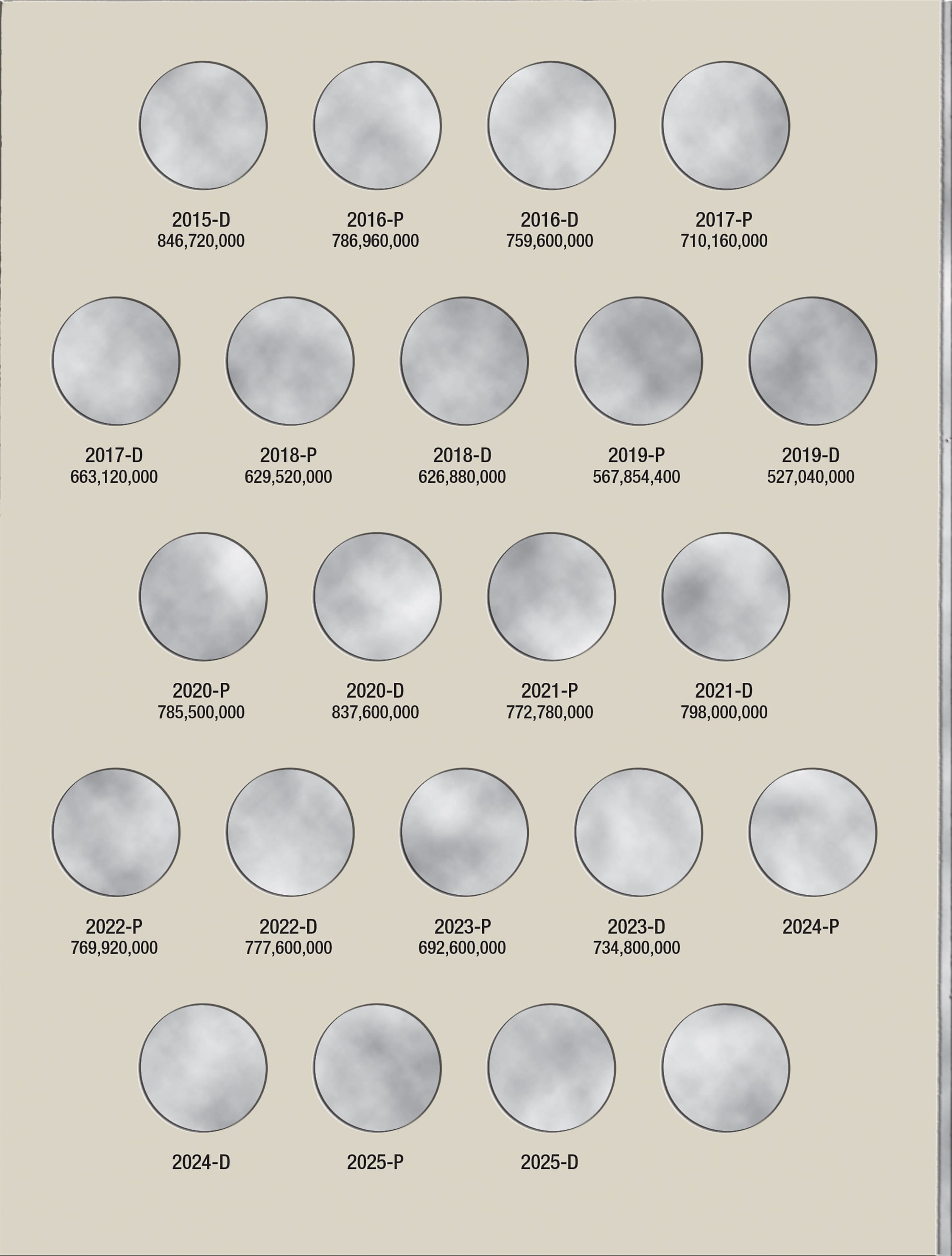 H.E. Harris® Coin Folder – Jefferson Nickels Collection #3: 1996-2025
