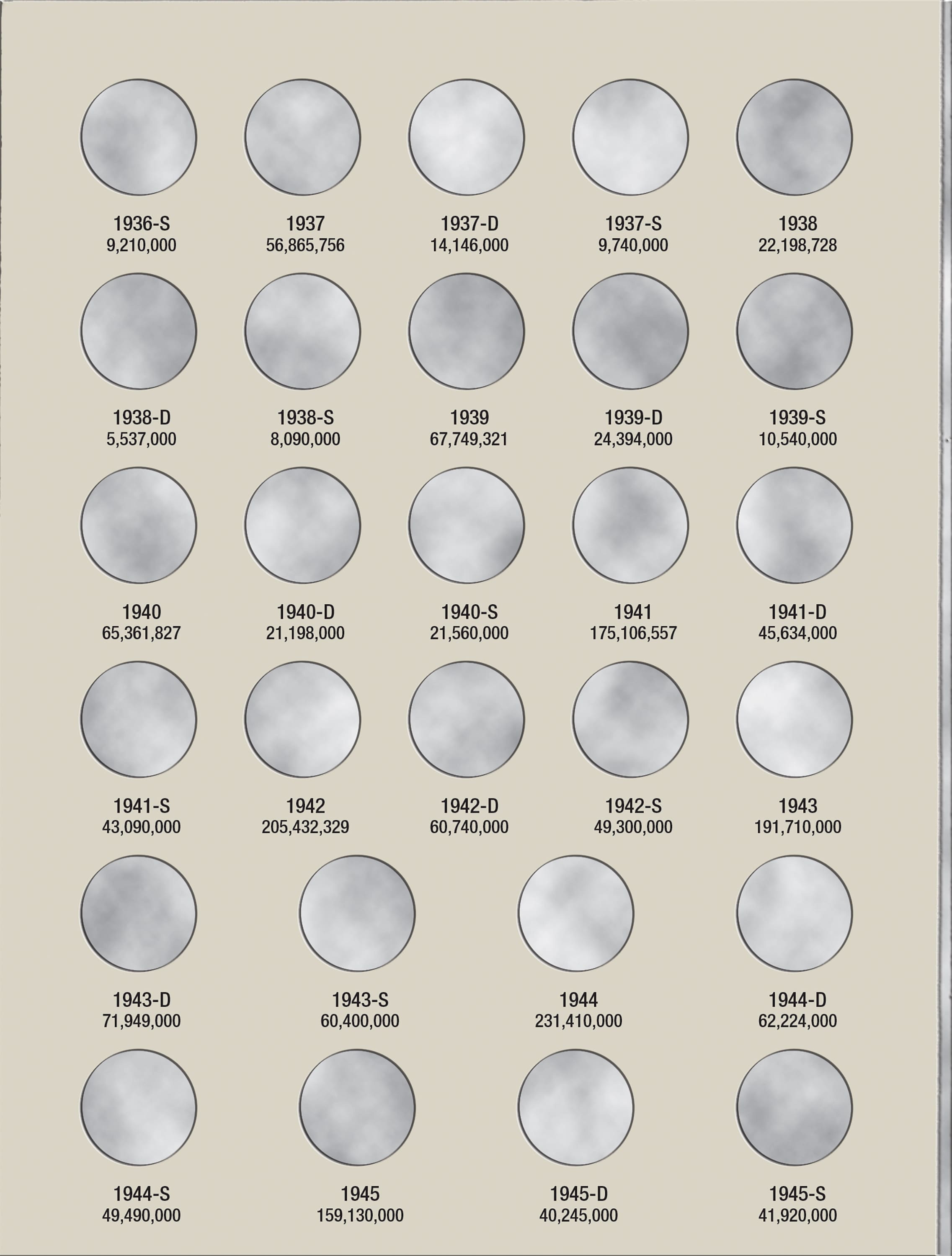 H.E. Harris® Coin Folder – Mercury Dimes: 1916-1945