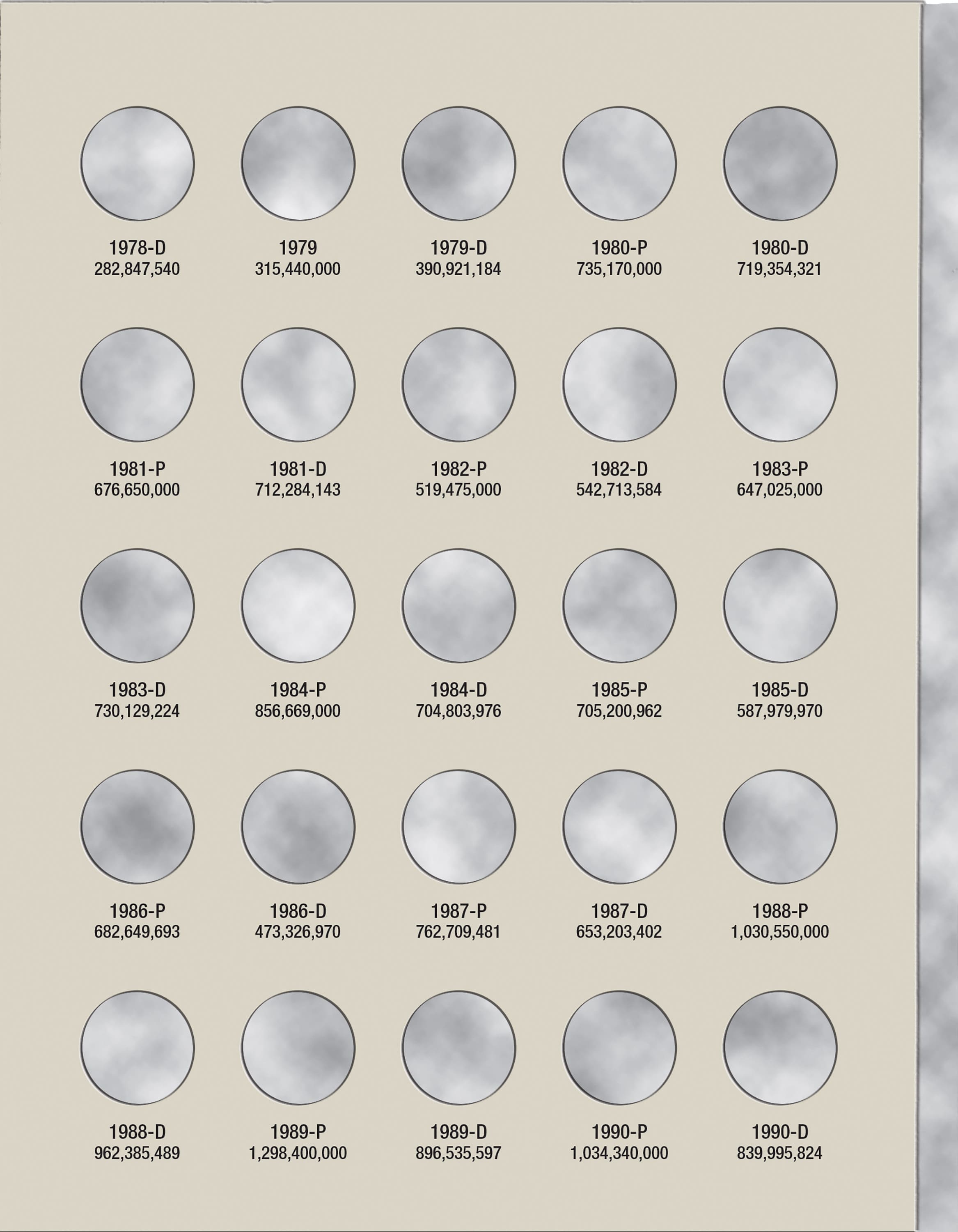 H.E. Harris® Coin Folder – Roosevelt Dimes Collection #2: 1965-1999