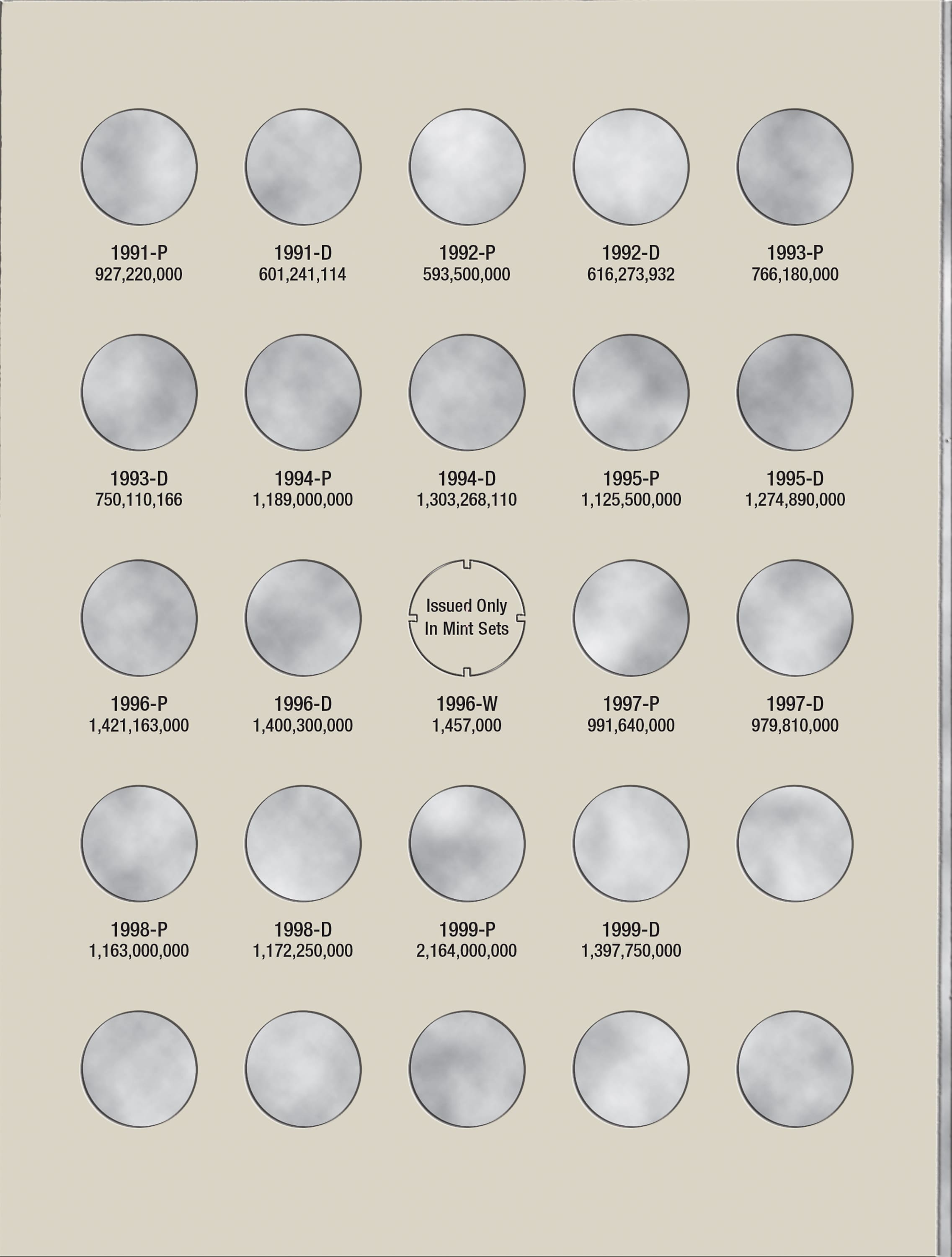 H.E. Harris® Coin Folder – Roosevelt Dimes Collection #2: 1965-1999