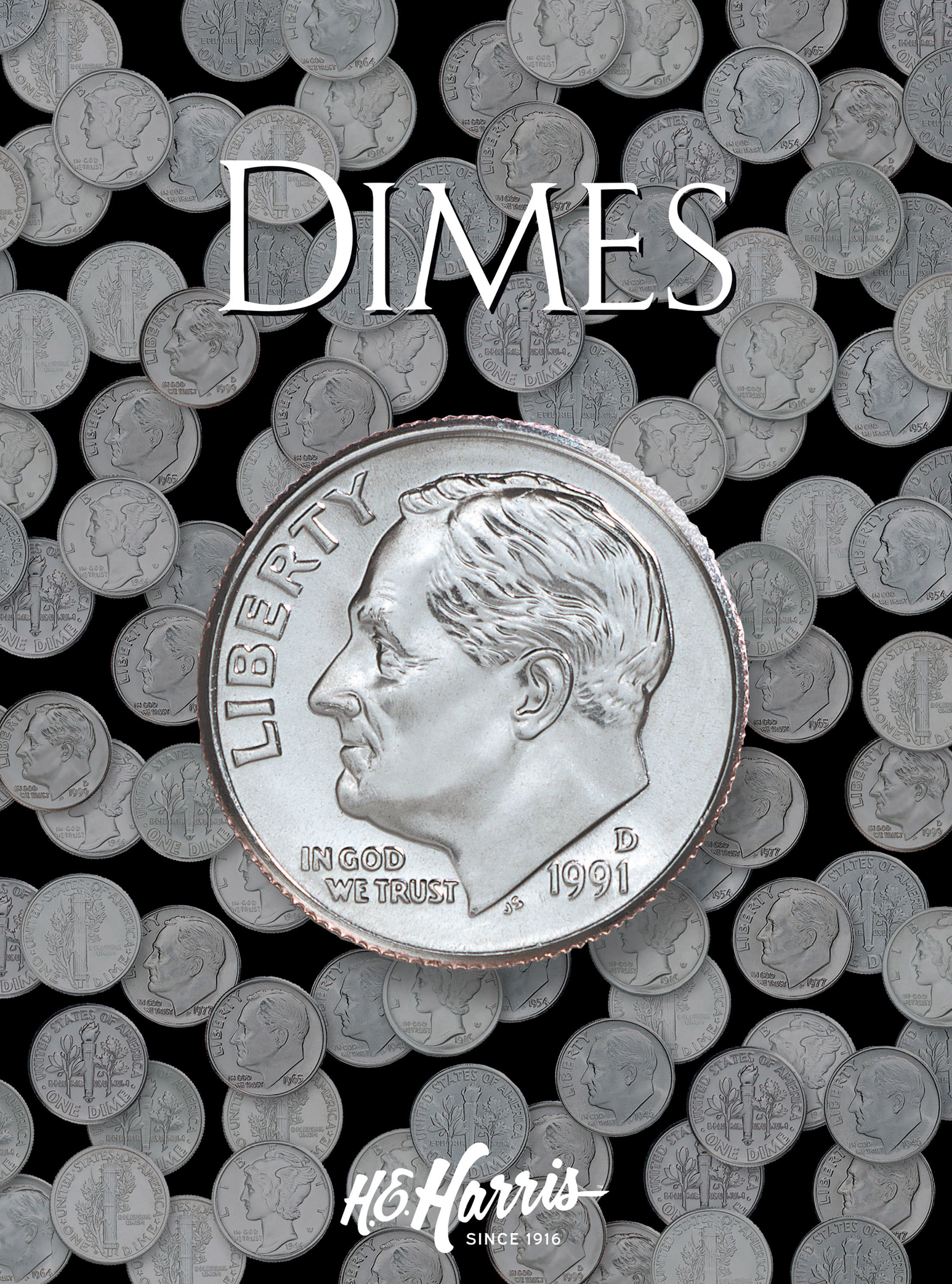 H.E. Harris® Coin Folder – U.S. Dimes: Plain, No Dates