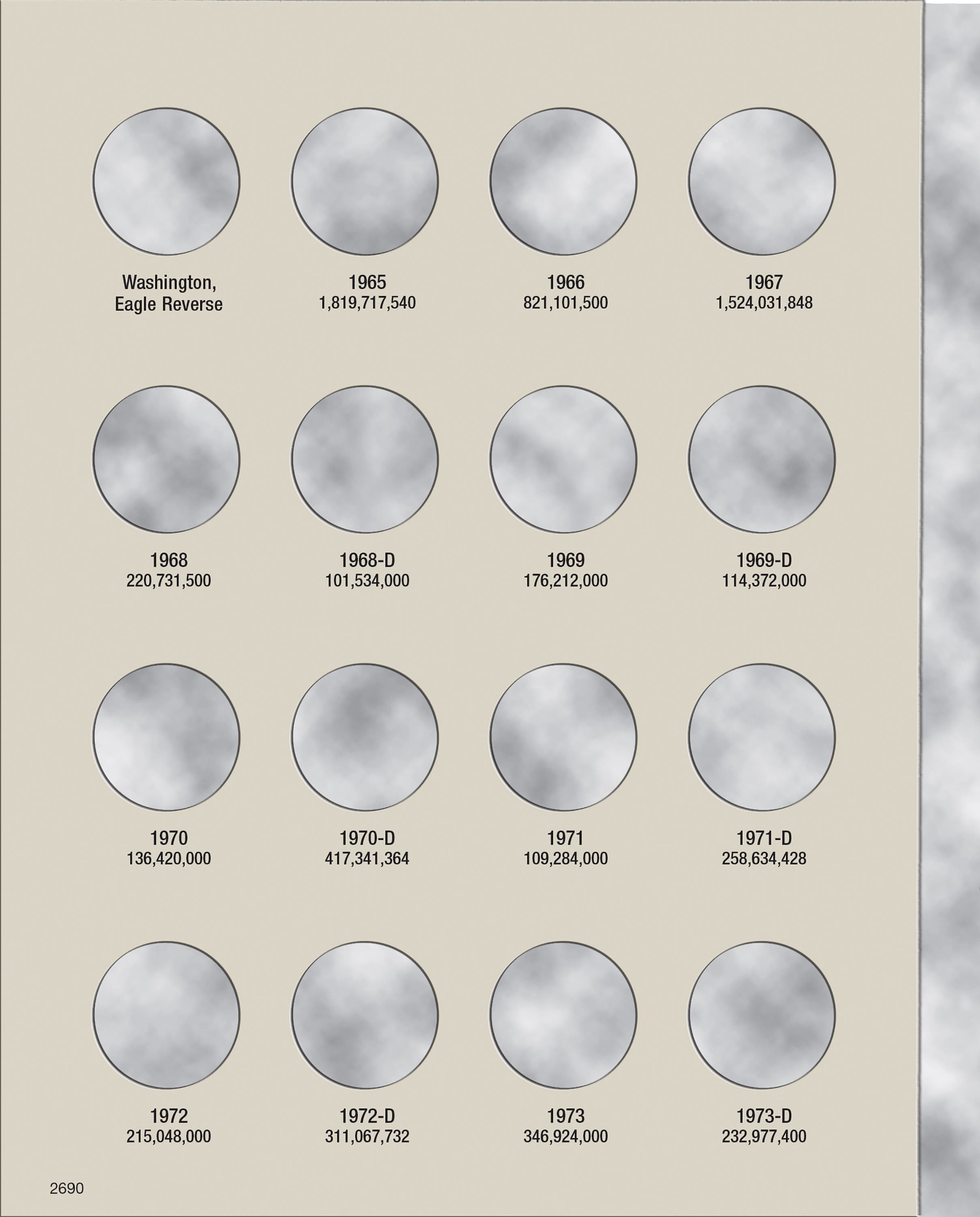 H.E. Harris® Coin Folder – Washington Quarters Collection #3: 1965-1987