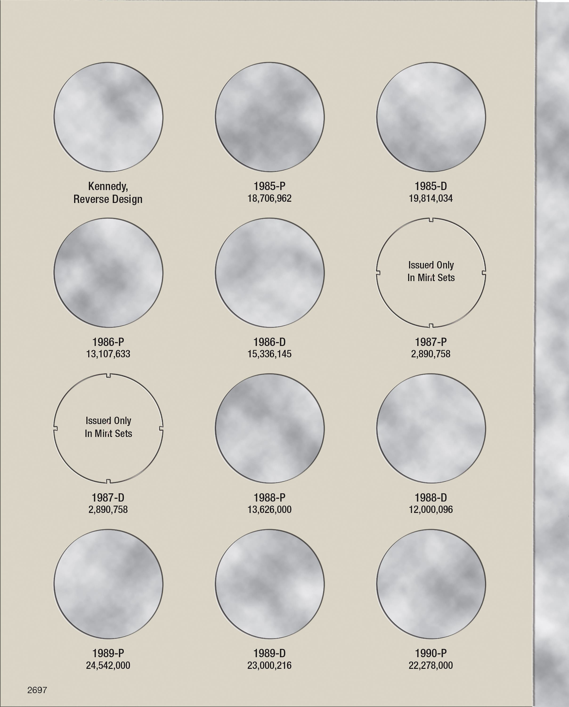 H.E. Harris® Coin Folder – Kennedy Half Dollars Collection #2: 1985-1999