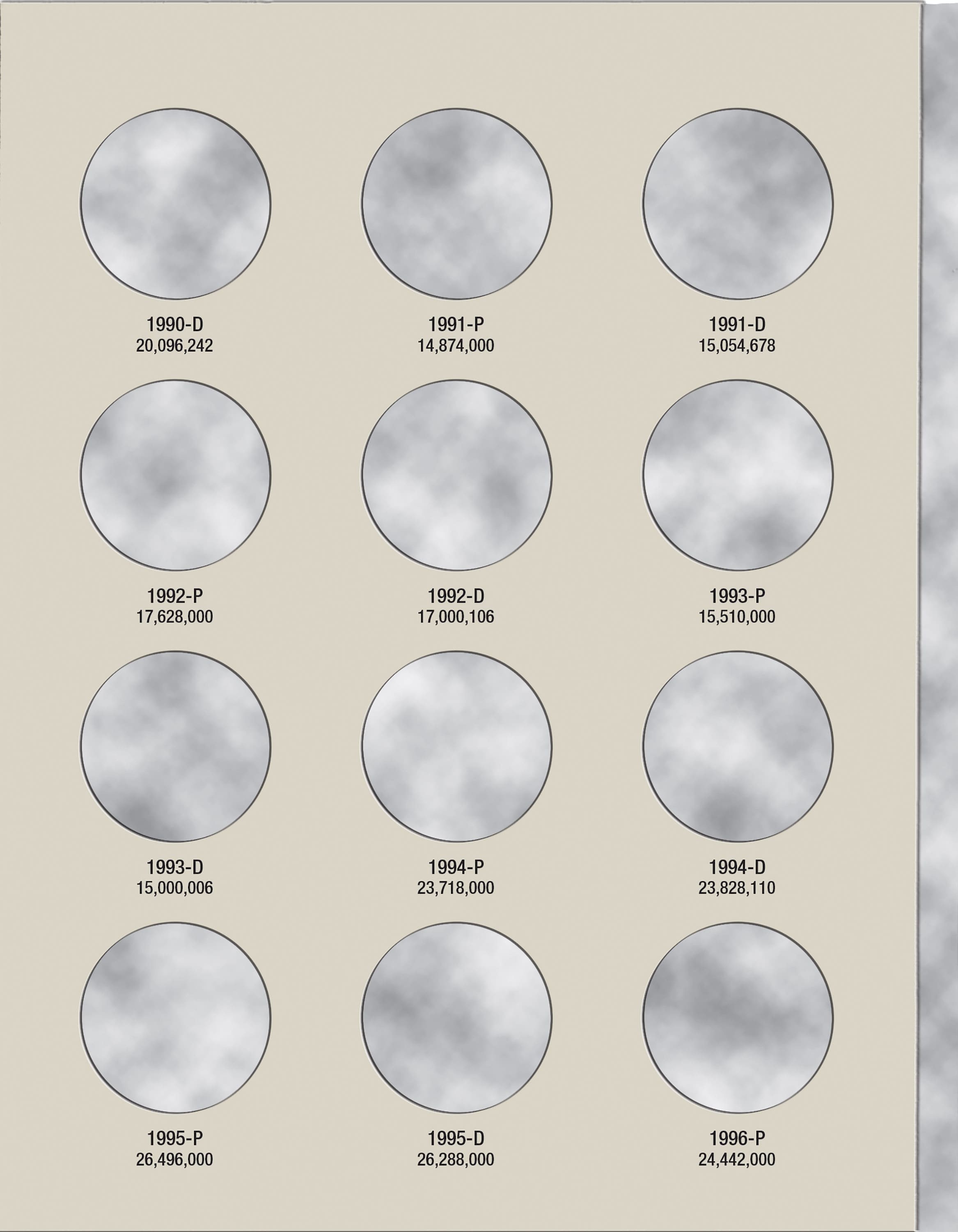 H.E. Harris® Coin Folder – Kennedy Half Dollars Collection #2: 1985-1999