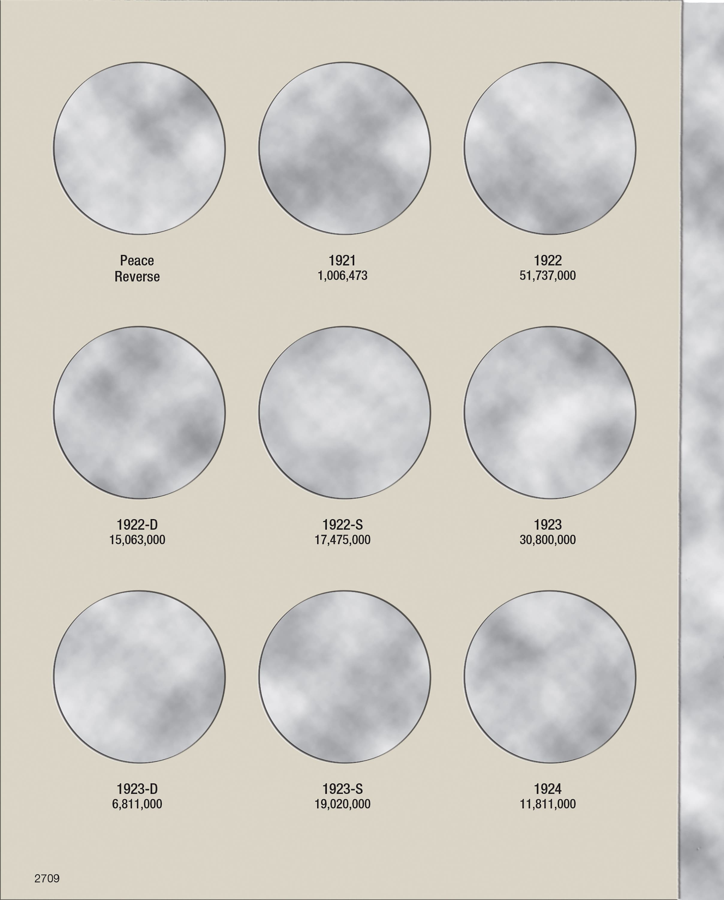 H.E. Harris® Coin Folder – Peace Dollars: 1921-1935