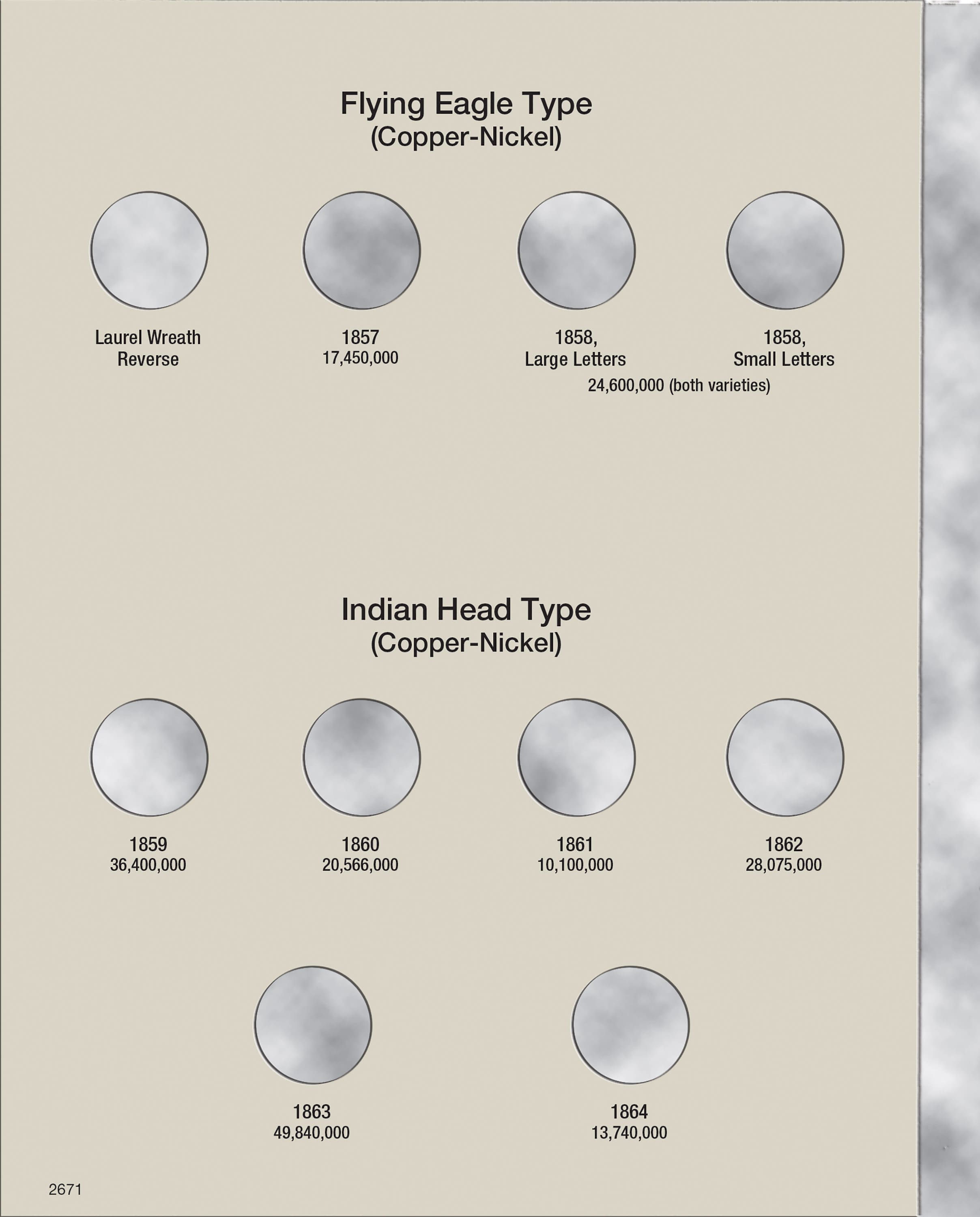H.E. Harris® Coin Folder – Flying Eagle & Indian Head Cents: 1857-1909