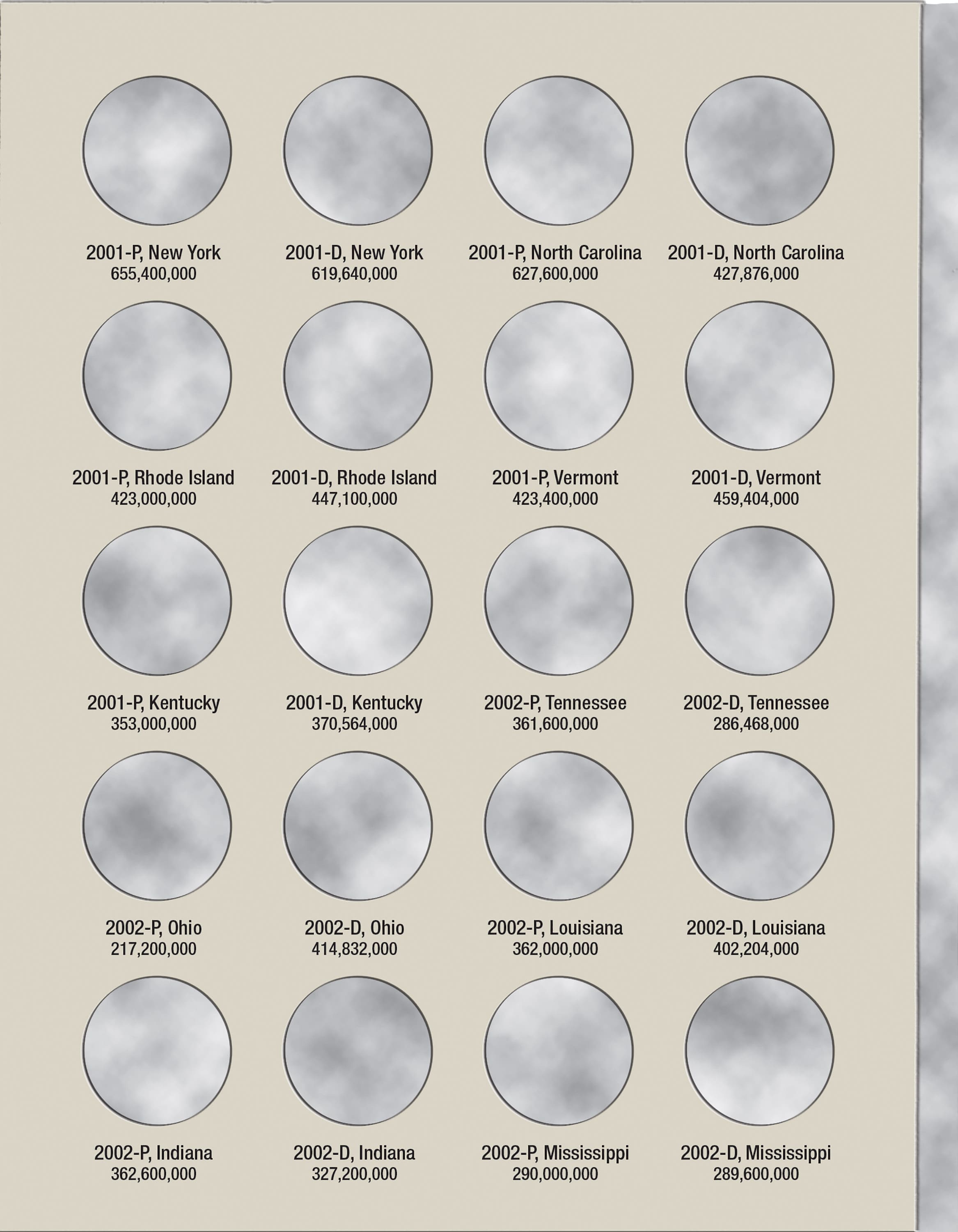 H.E. Harris® Coin Folder – Washington Quarters Statehood Collection #1: 1999-2003