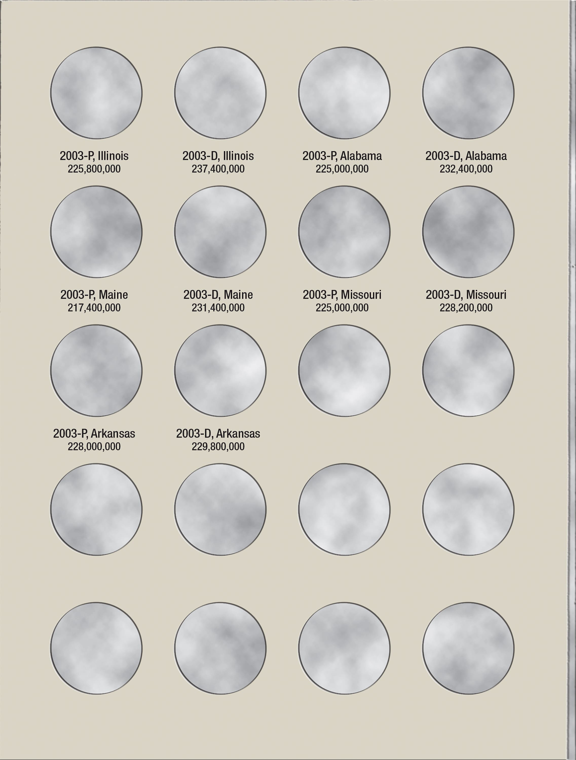 H.E. Harris® Coin Folder – Washington Quarters Statehood Collection #1: 1999-2003
