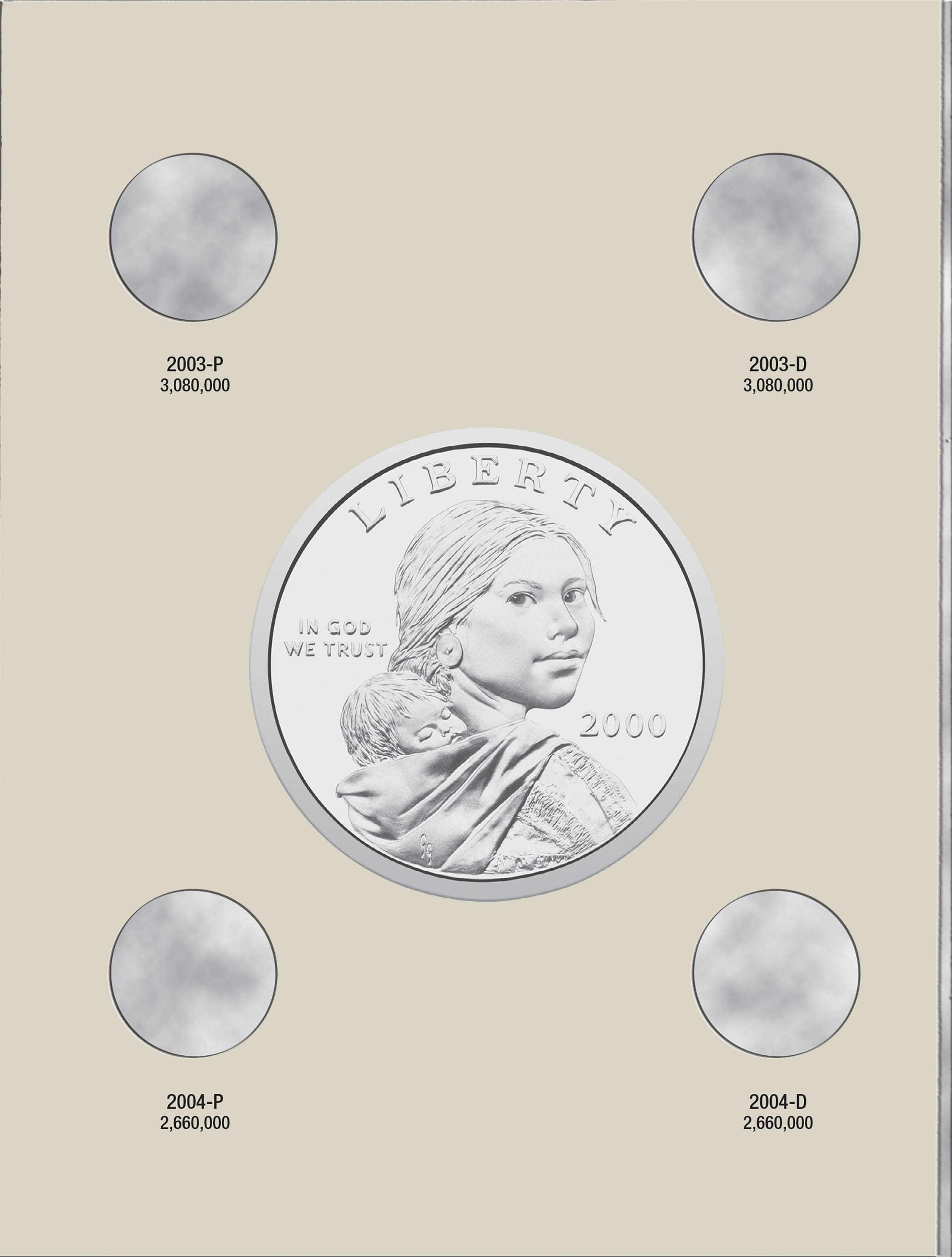H.E. Harris® Coin Folder – Sacagawea Dollars Collection #1: 2000-2004