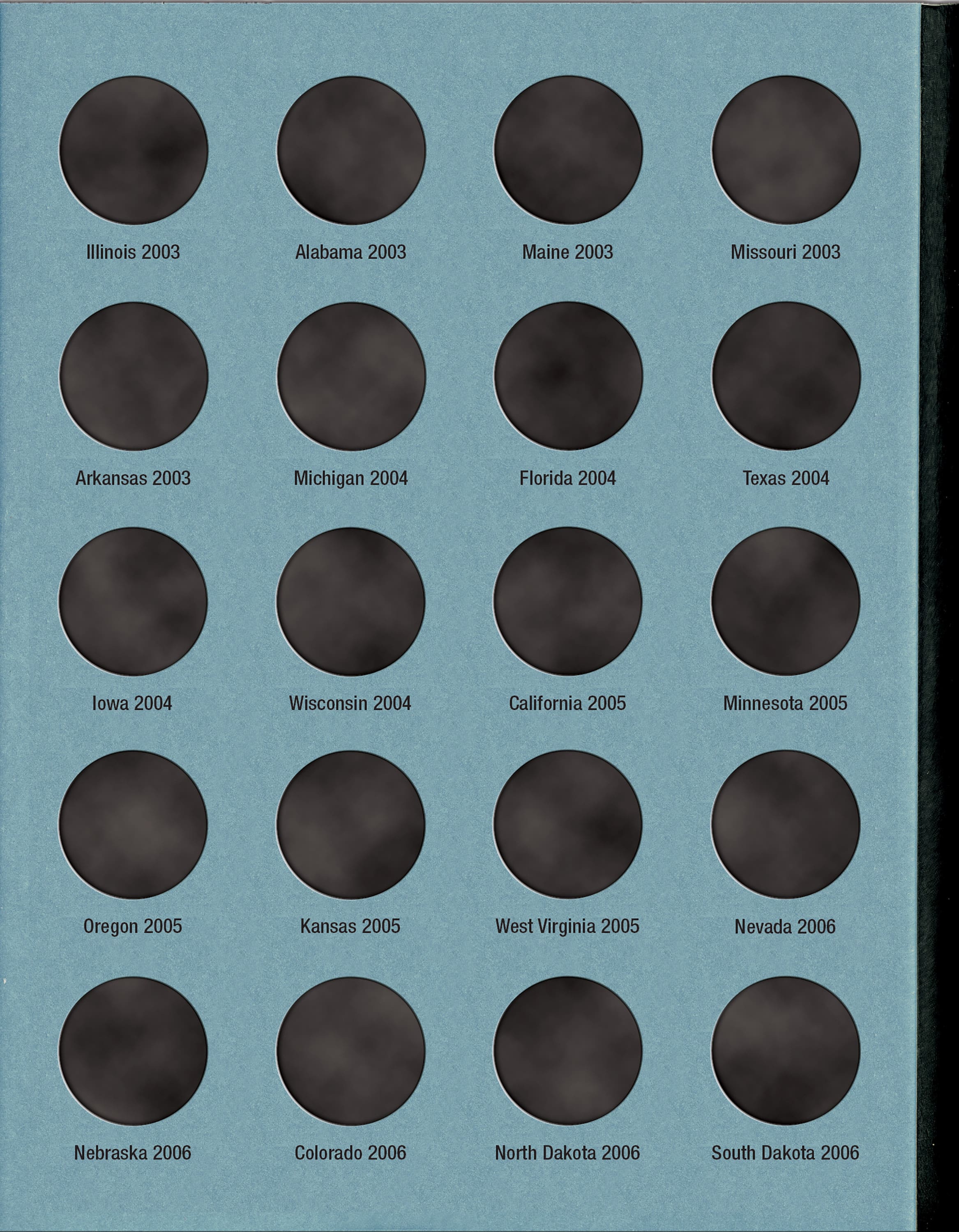 Official Whitman® Coin Folder – Statehood Quarters: 1999-2009 (Single Mint)