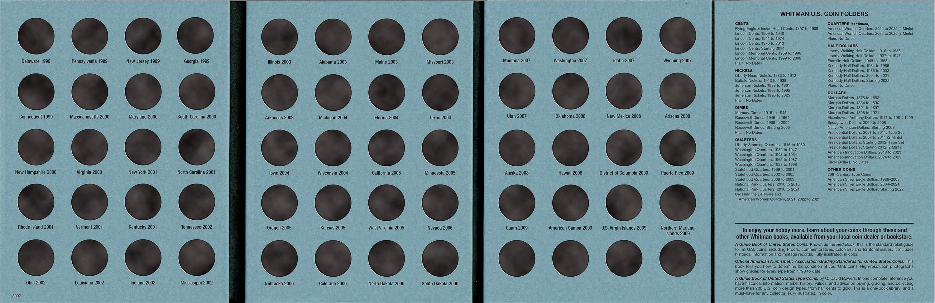 Official Whitman® Coin Folder – Statehood Quarters: 1999-2009 (Single Mint)