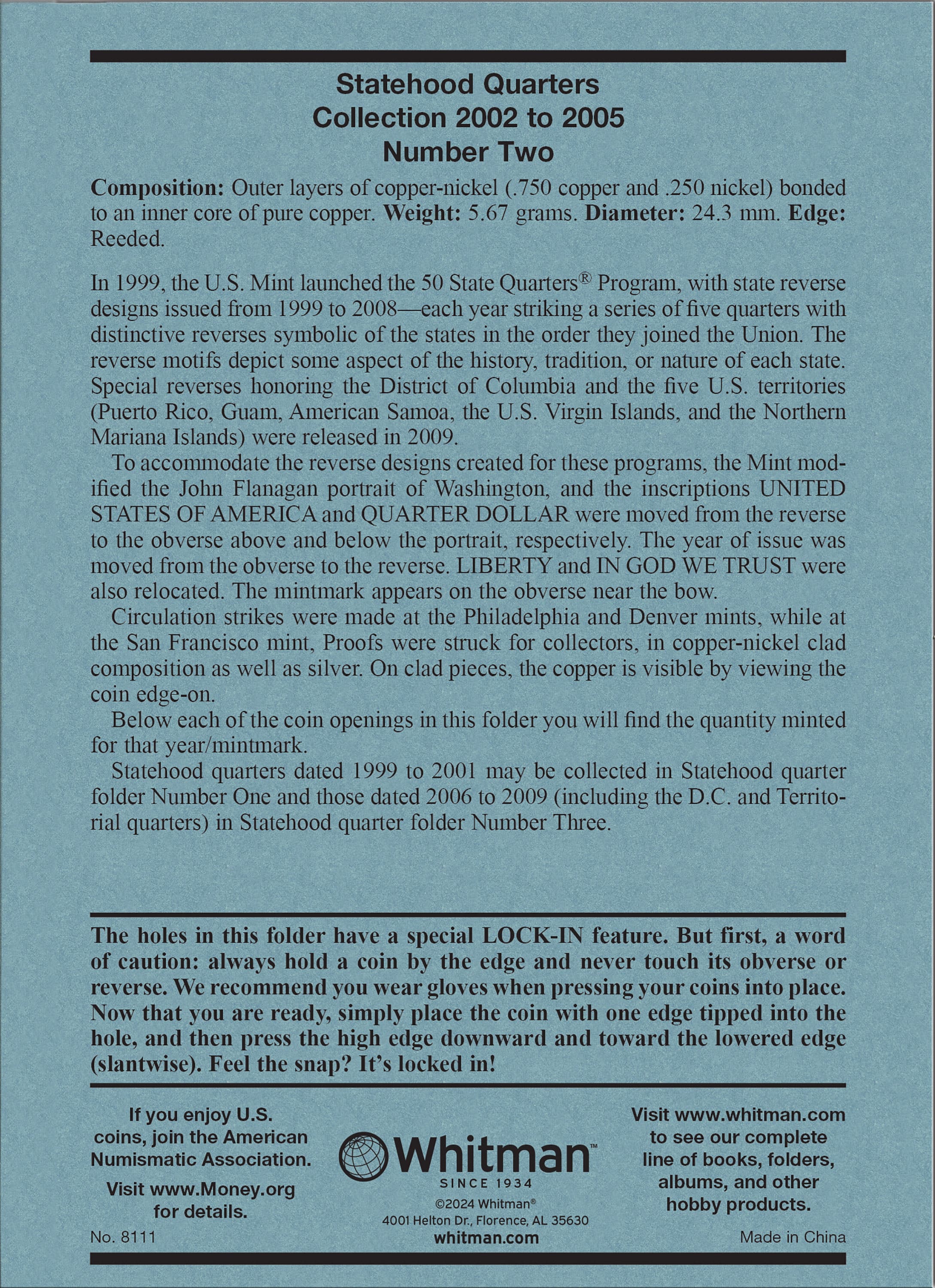 Official Whitman® Coin Folder – Statehood Quarters Collection #2: 2002-2005
