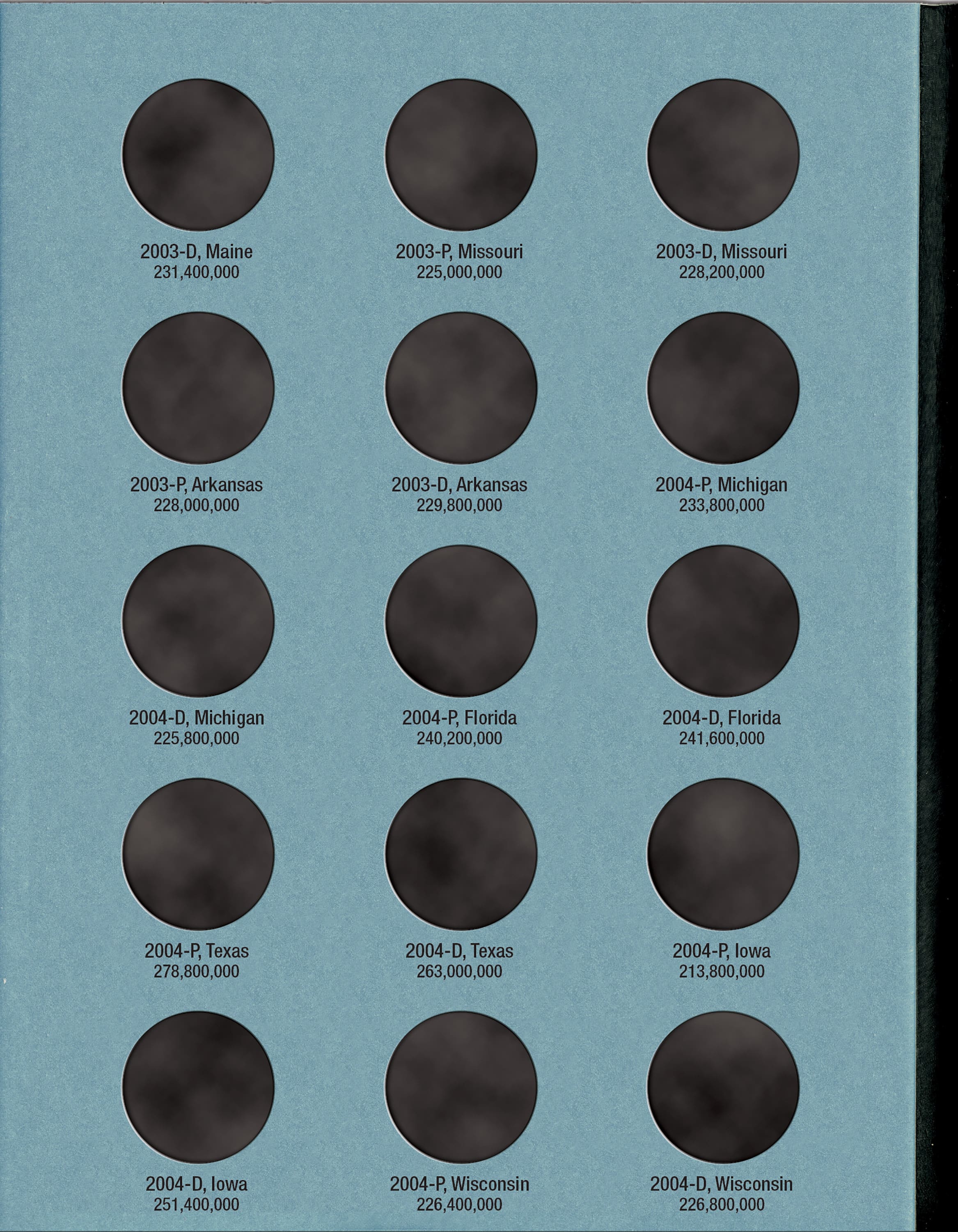 Official Whitman® Coin Folder – Statehood Quarters Collection #2: 2002-2005