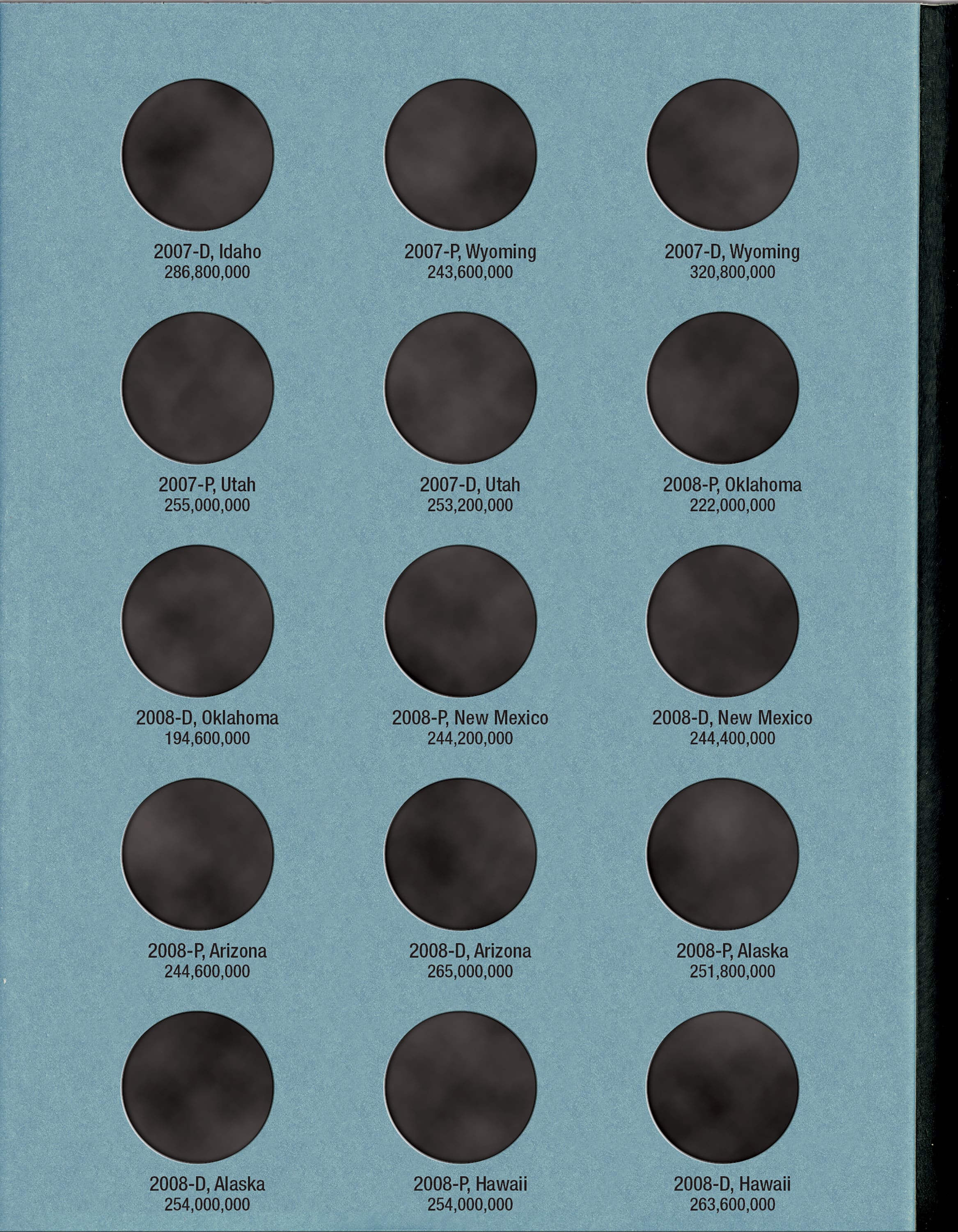 Official Whitman® Coin Folder – Statehood Quarters Collection #3: 2006-2009
