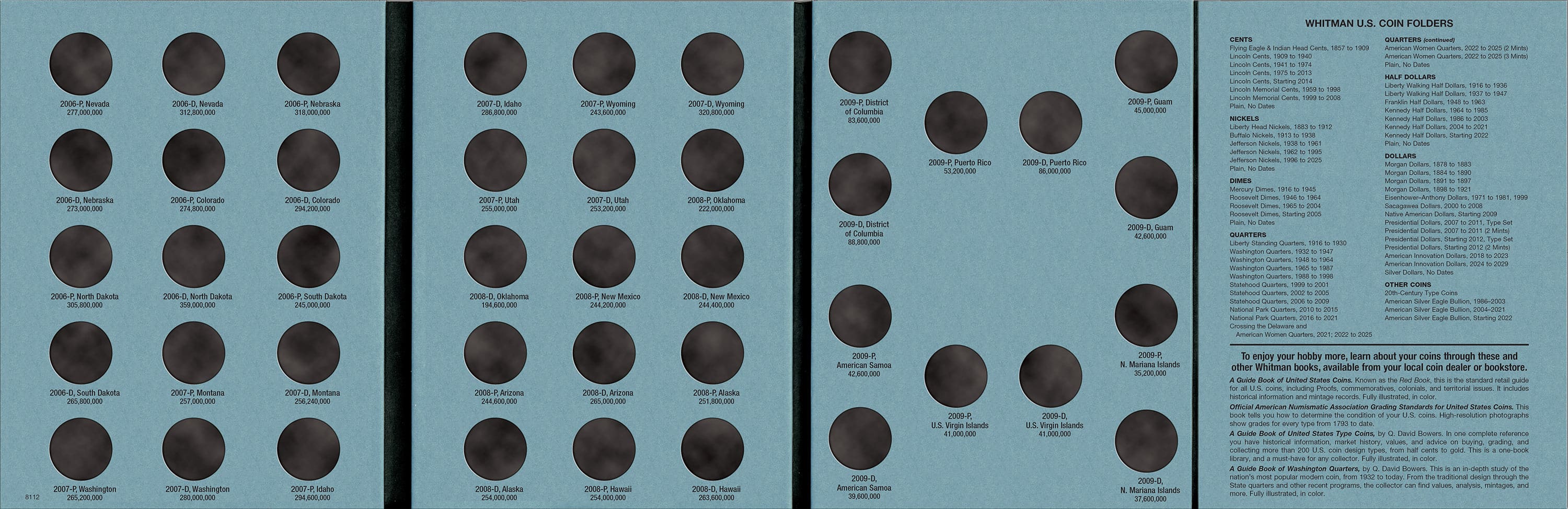 Official Whitman® Coin Folder – Statehood Quarters Collection #3: 2006-2009